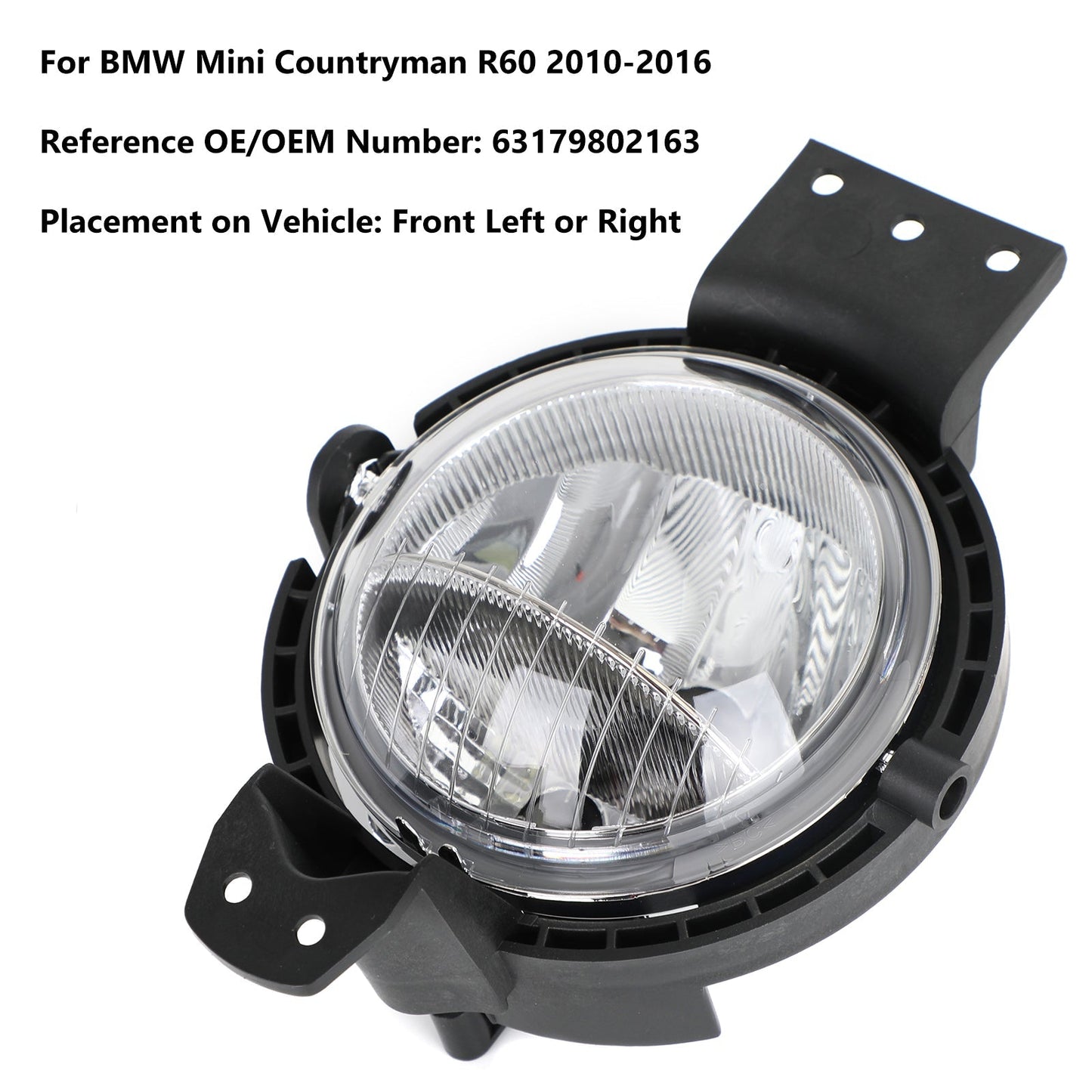 Feu antibrouillard avant gauche/droit pour BMW Mini Countryman R60 2010-2016, feu de jour 63179802163