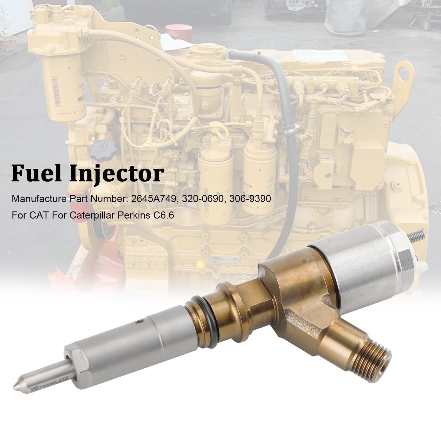 Inyector de combustible Caterpillar Perkins C6.6 1PS 2645A749 320-0690 306-9390
