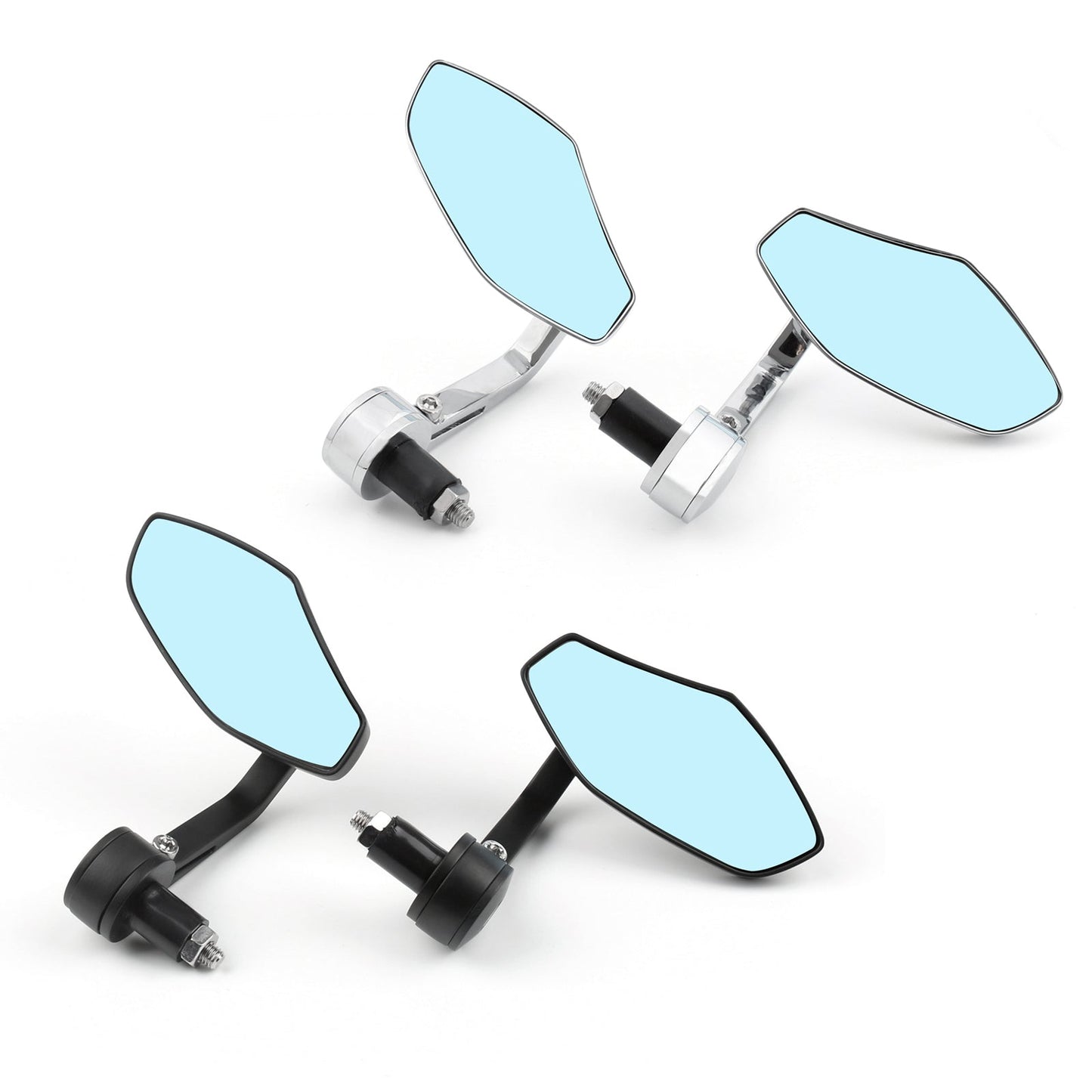 Rétroviseur latéral en aluminium de 7/8" et 1" pour guidon de moto