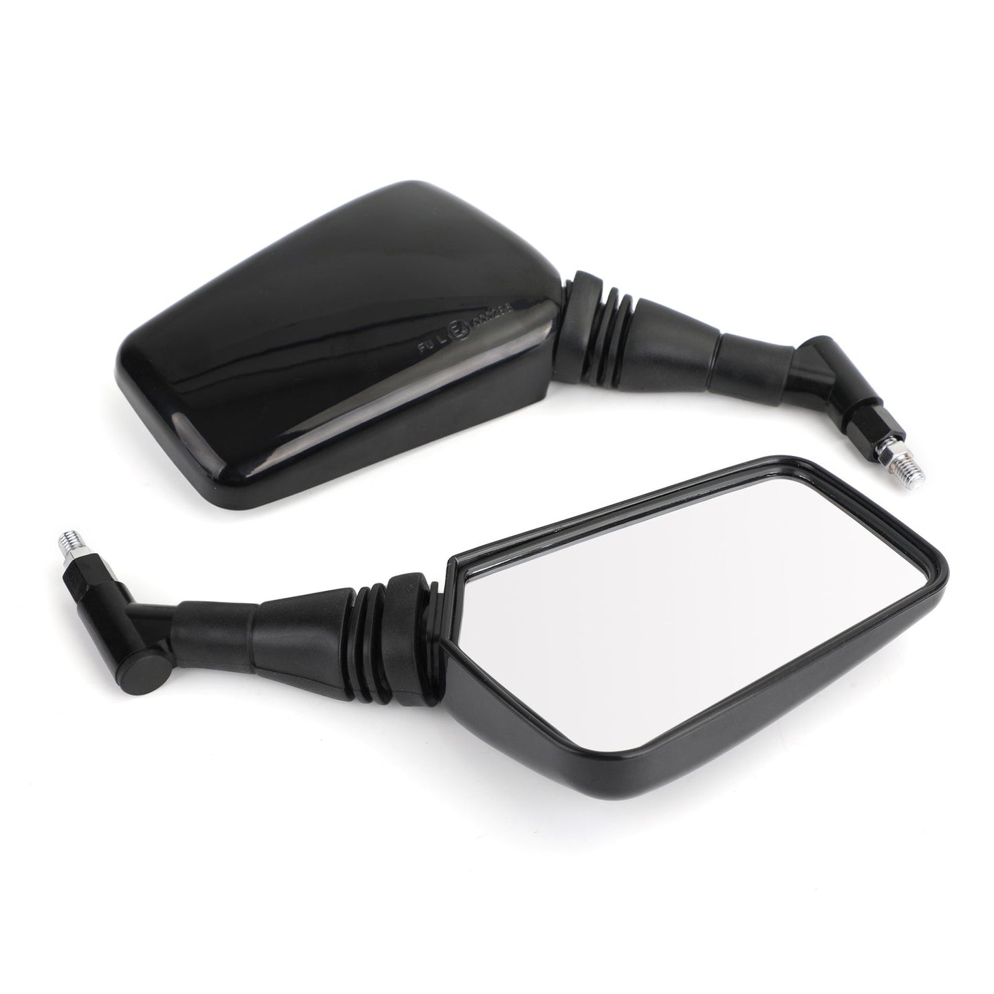Paire de rétroviseurs noirs neufs, gauche et droit, 8 mm et 10 mm, pour moto