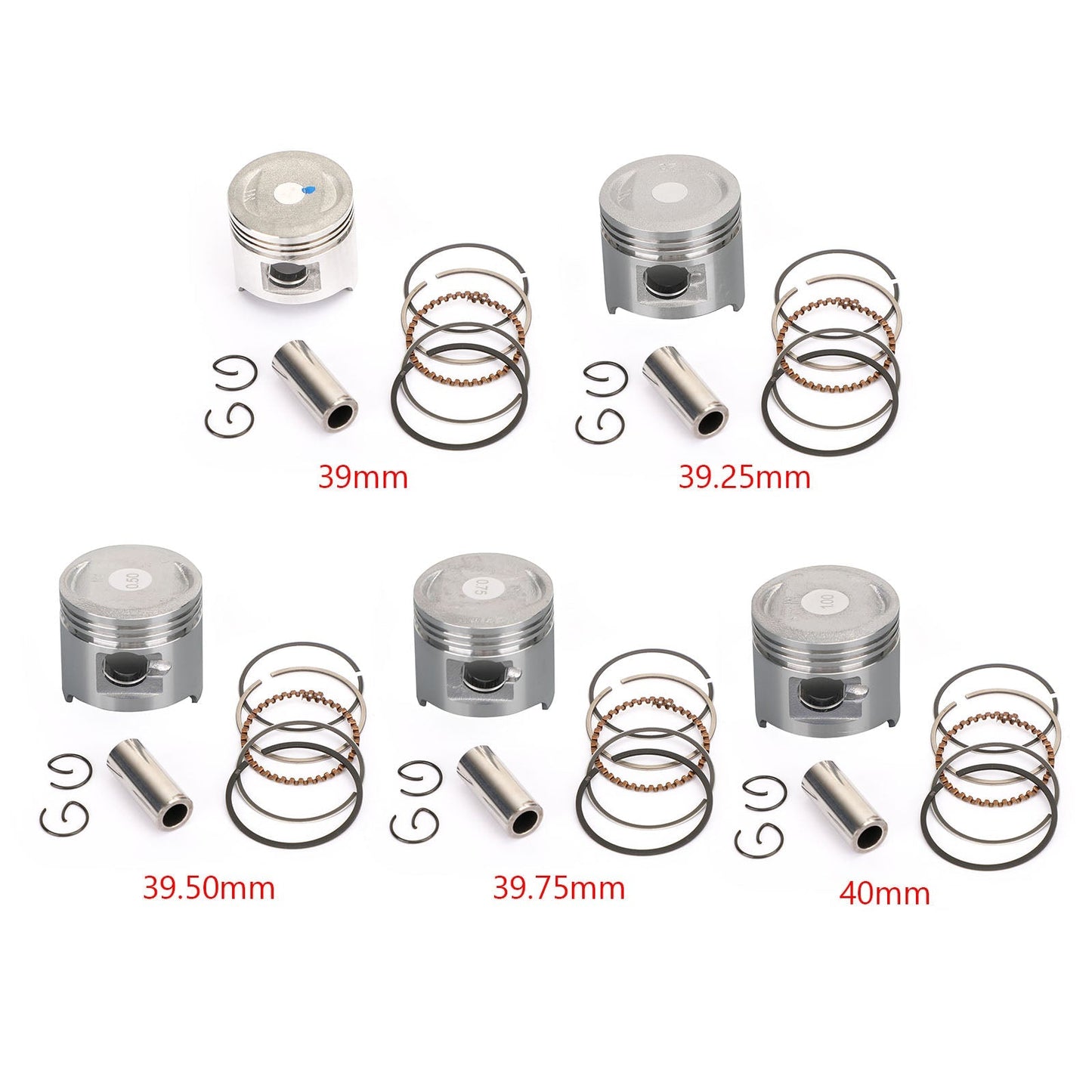 Juego de anillos de pasador de pistón para Honda Z50R 88-89 91-99 ZB50 88 XR50 XR50R 00-2003 C50 CUB 1985-1996