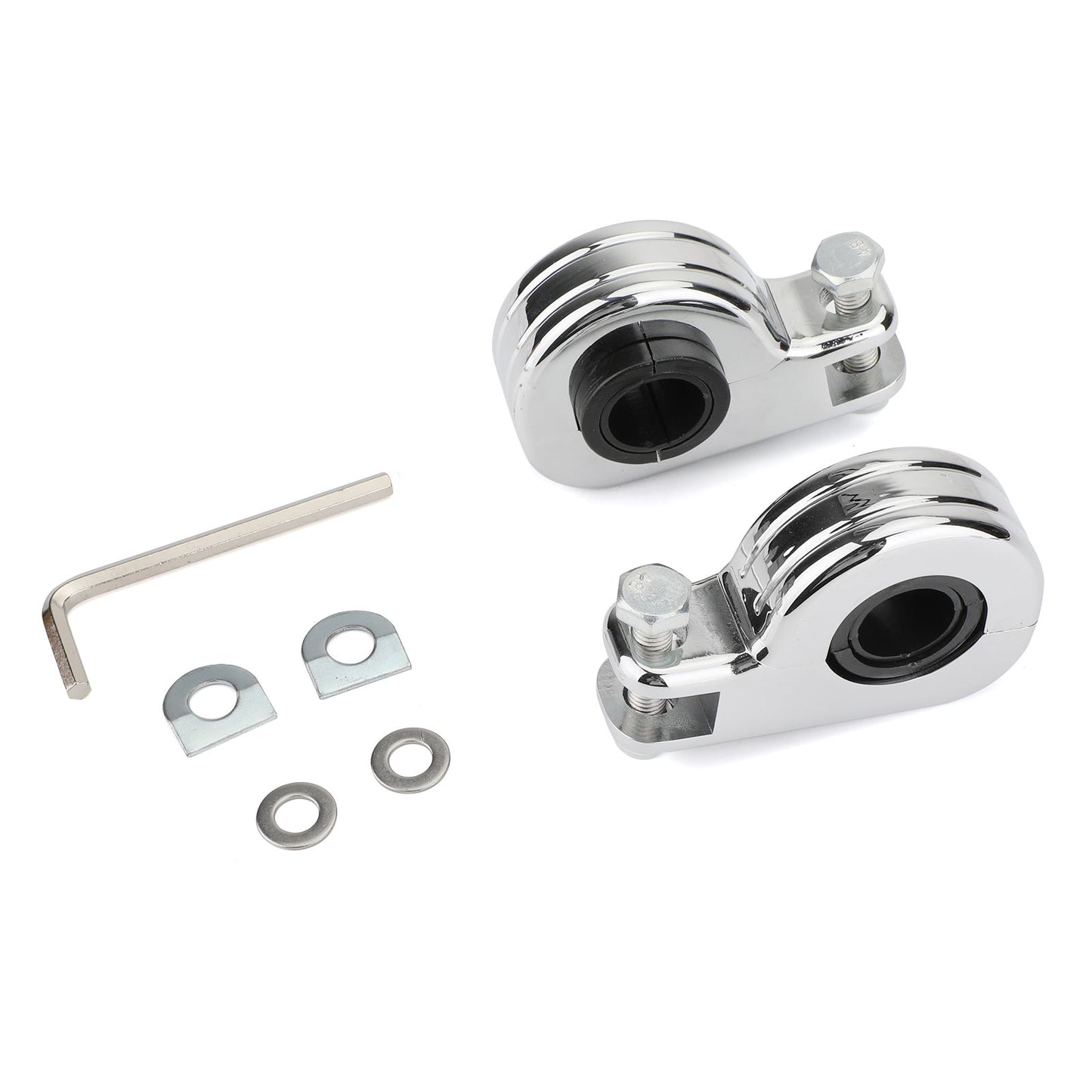 Support de fixation pour repose-pieds d'autoroute, barre de protection moteur 1,25" 32 mm, chromé, pour Dyna