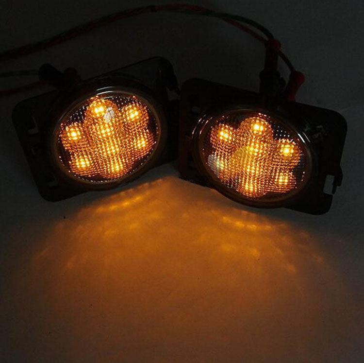 2 feux de position latéraux à LED pour garde-boue avant Jeep Wrangler JK 2007-2015