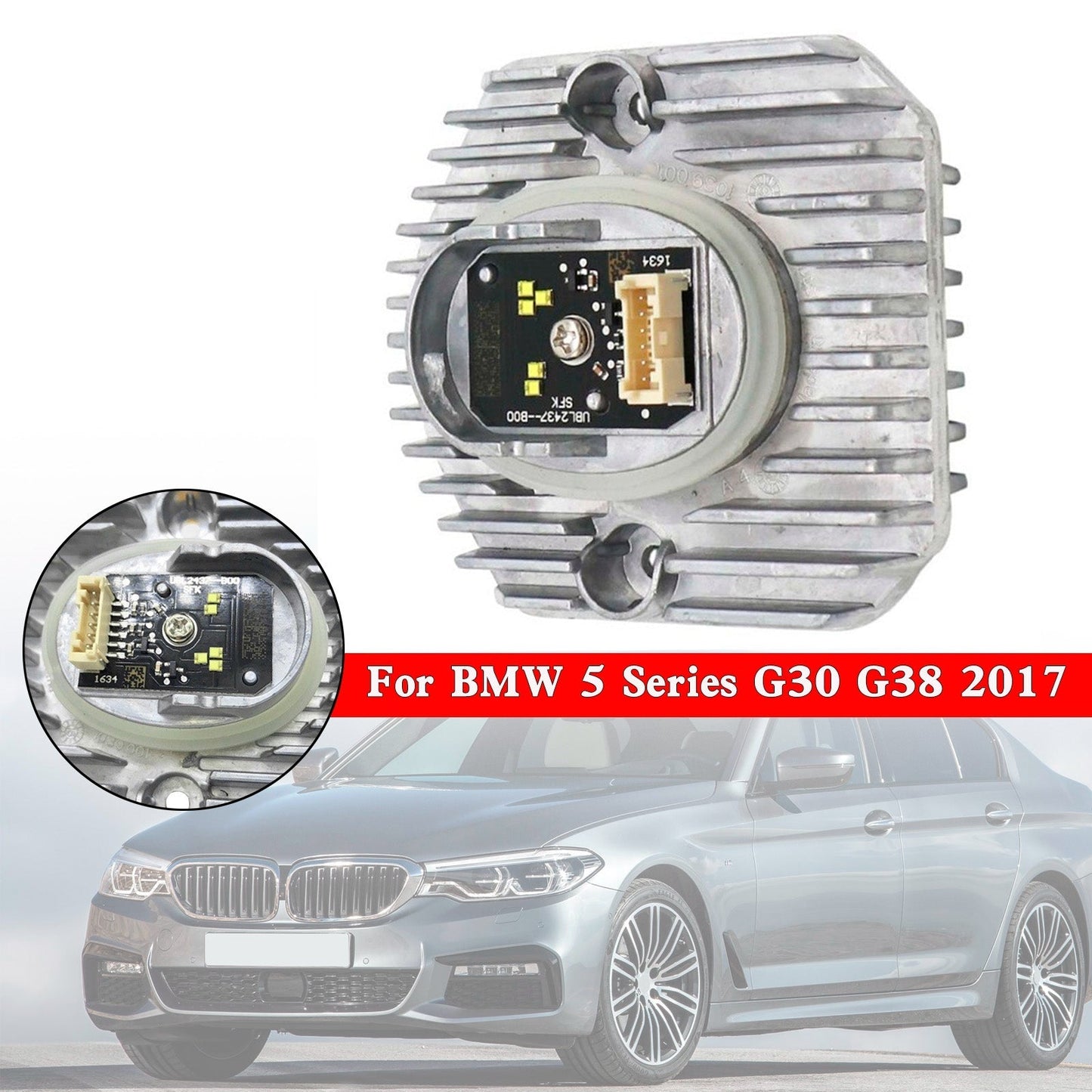 Unité de commande de feux de jour à LED gauche 63117214939 7214939 pour BMW Série 5 G30 G38 2017-