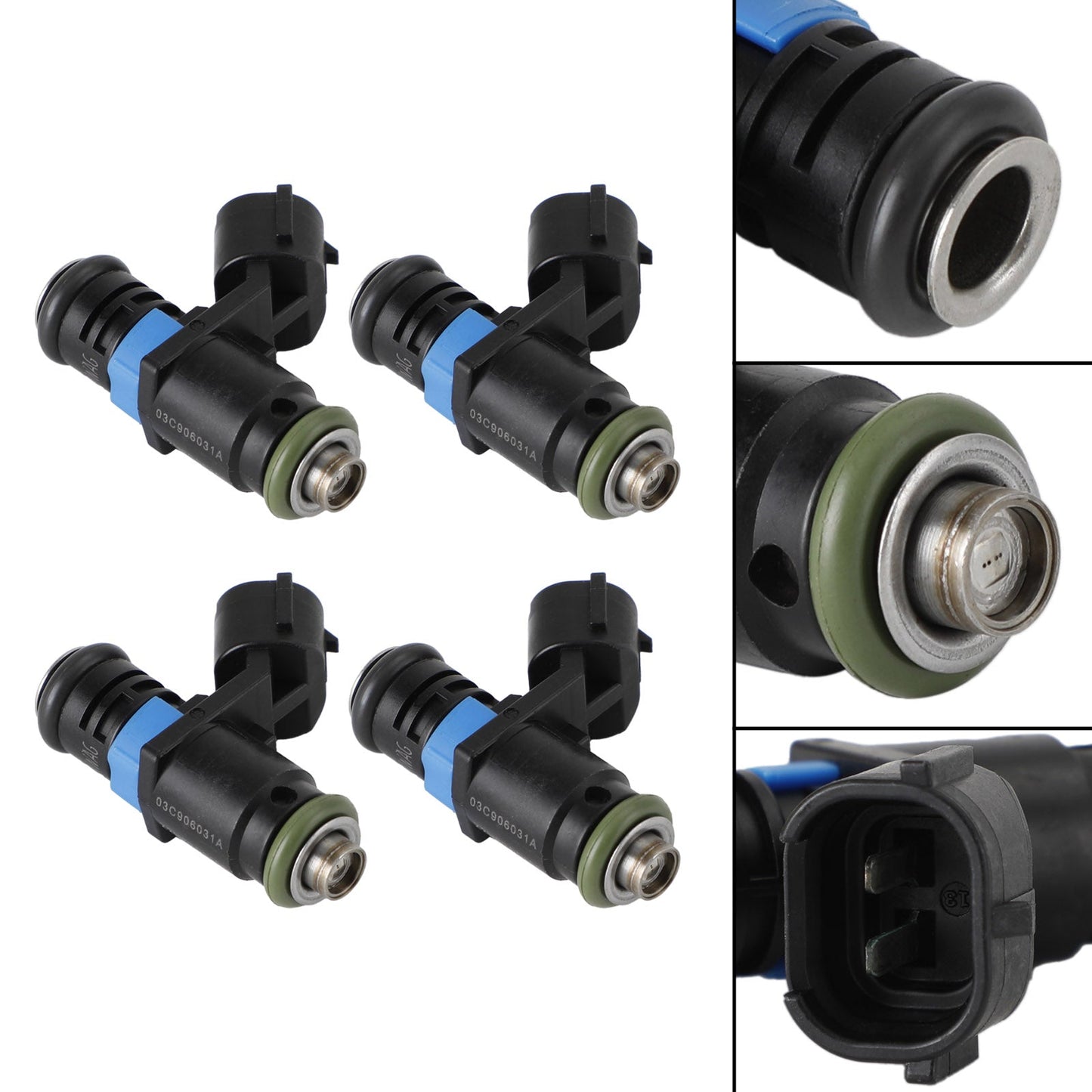 4PCS Fuel Injectors 03C906031A 04E906031F Fit VW Vento 2014-2019 Fit Passat 2008-2010