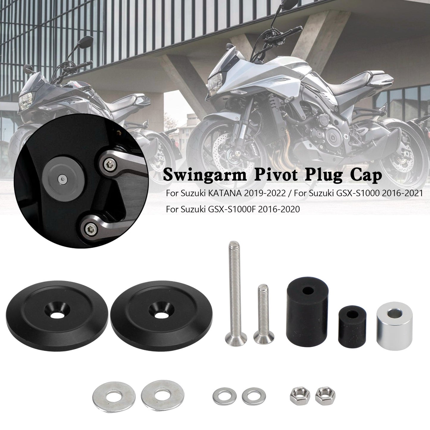 Bouchon de pivot de bras oscillant pour Suzuki Katana GSX-S1000 GSX-S1000F 2016-2021