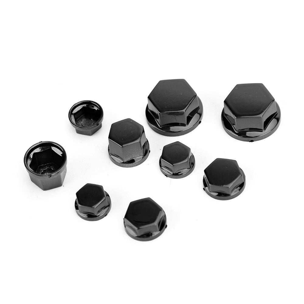 Lot de 30 bouchons de vis et écrous de pompe à eau noirs, 5 tailles