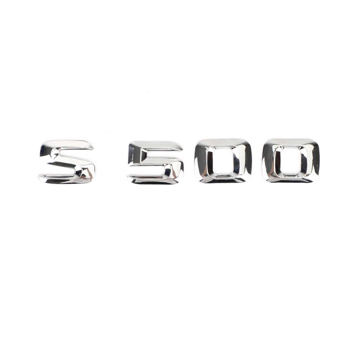Emblème de coffre arrière, plaque signalétique, lettres et chiffres, compatible avec Mercedes S500, chromé