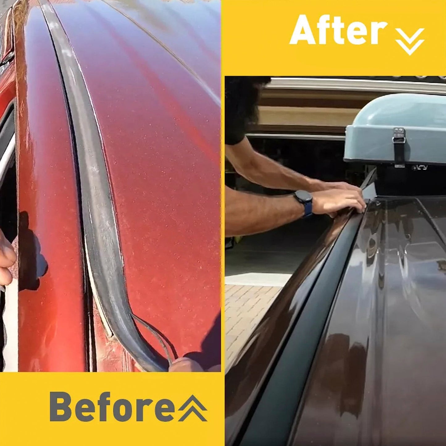 2007-2020 Toyota Tundra DOUBLE CAB 2PCS Left&Right Roof Drip Molding Trim Rubber 768679409158 75552-0C050