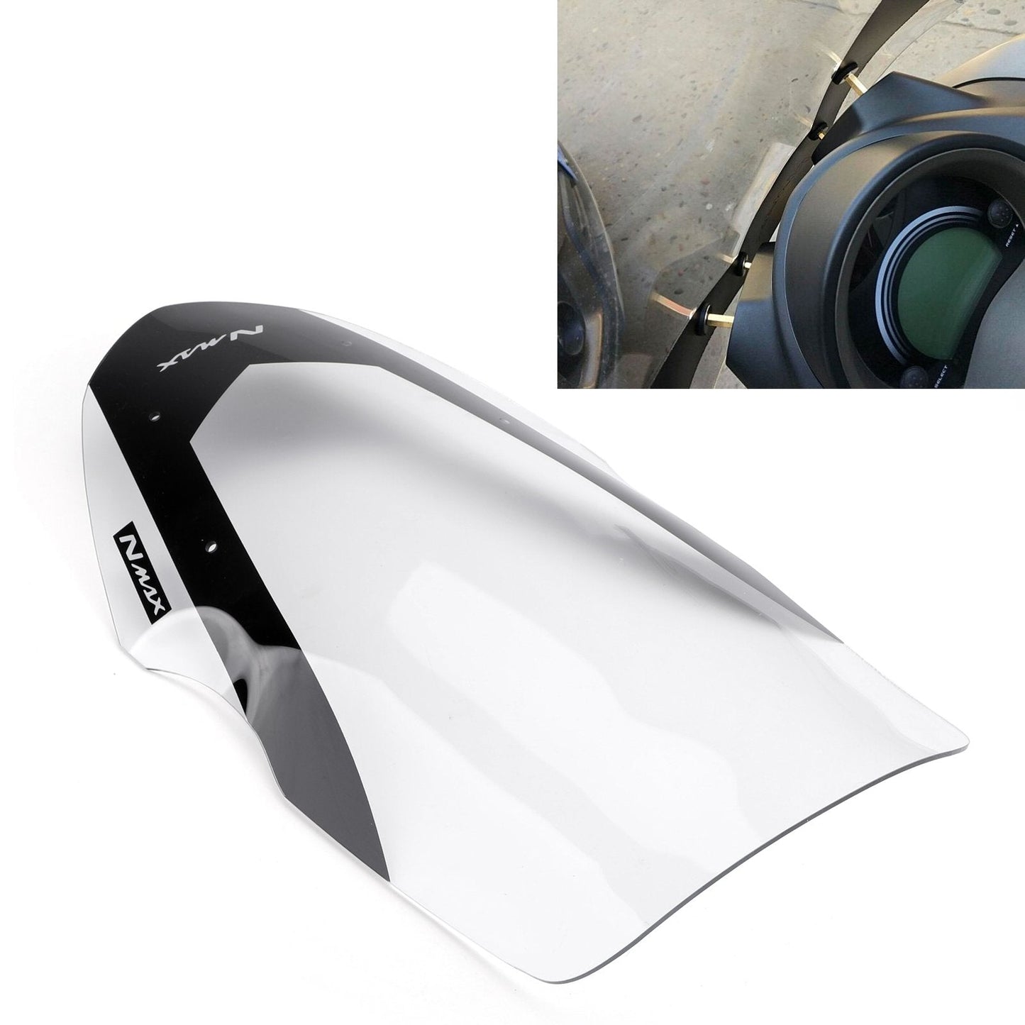 Déflecteur de pare-brise ABS transparent pour Yamaha NMAX155 NMAX 155 2016-2018