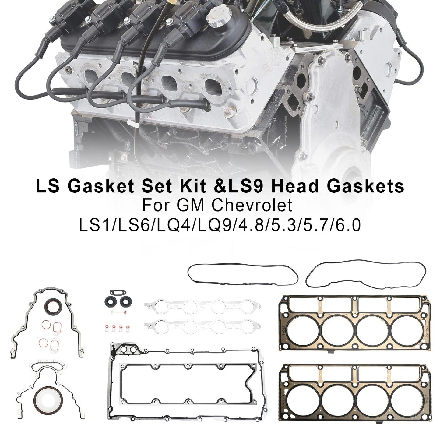 LS Gasket Set Kit Head Gaskets For GM For Chevrolet LS1/LS6/LQ4/LQ9/4.8/5.3/5.7