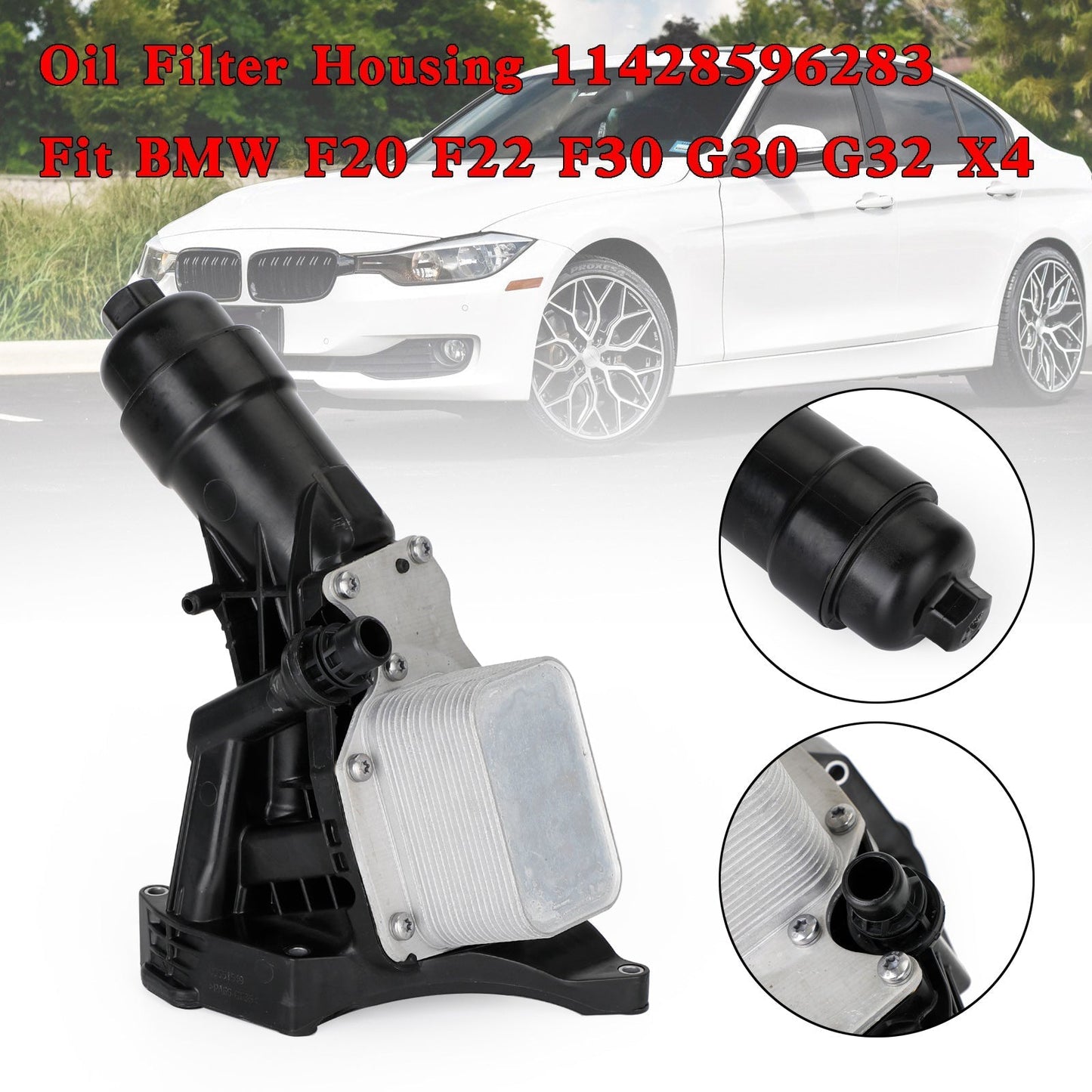 For BMW F20 F22 F30 G30 G32 X4 11428596283 Engine Oil Cooler Filter Housing 11428574005 11428576429