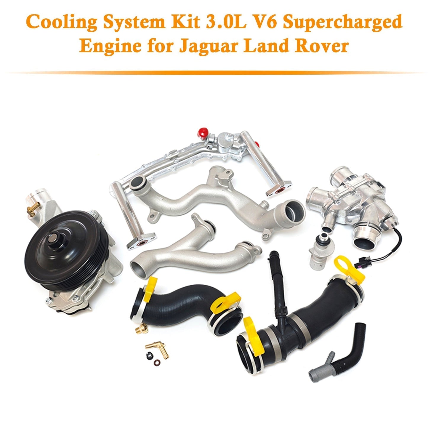 Kit de système de refroidissement pour moteur suralimenté Jaguar F-Pace 3.0L V6 2017-2020 LR092992 AJ812132 C2D20660