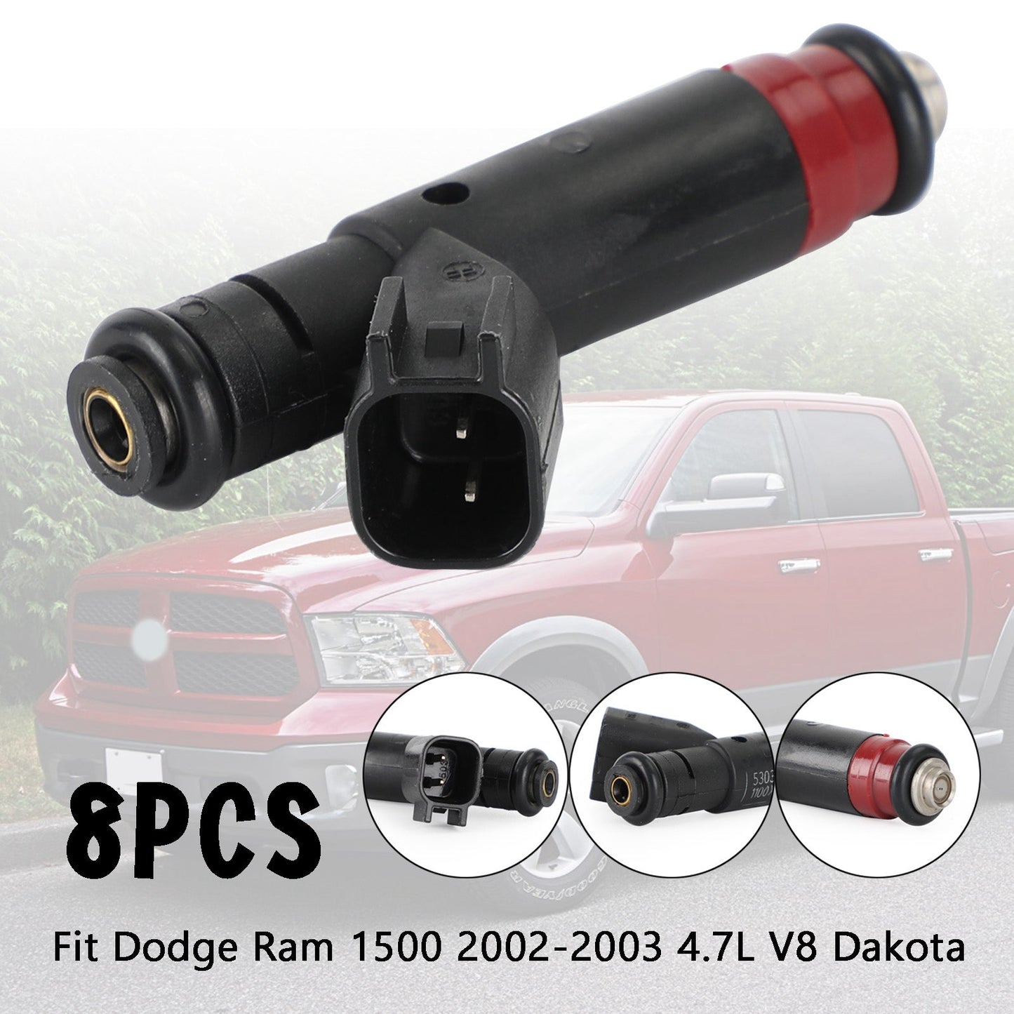 2002-2003 Dodge Ram 1500 4.7L V8 8PCS Fuel Injectors 53032145AA 812-12144
