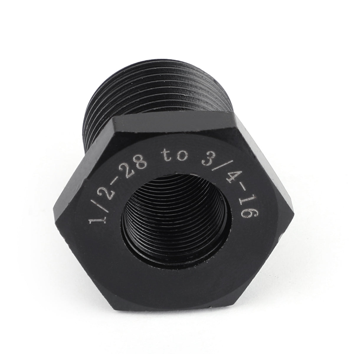 Adaptateur fileté pour filtre à huile 1/2-28 vers 3/4-16, plus résistant que l'aluminium.