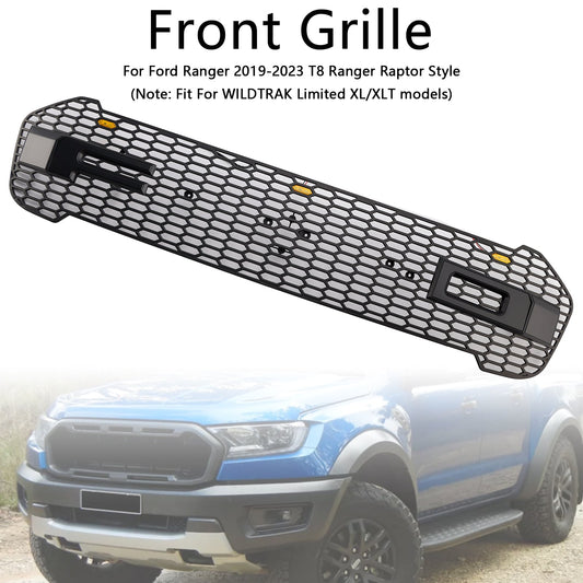 2019-2023 Raptor Style Front Bumper Grille Grill Fit Ford Ranger T8 W/LED