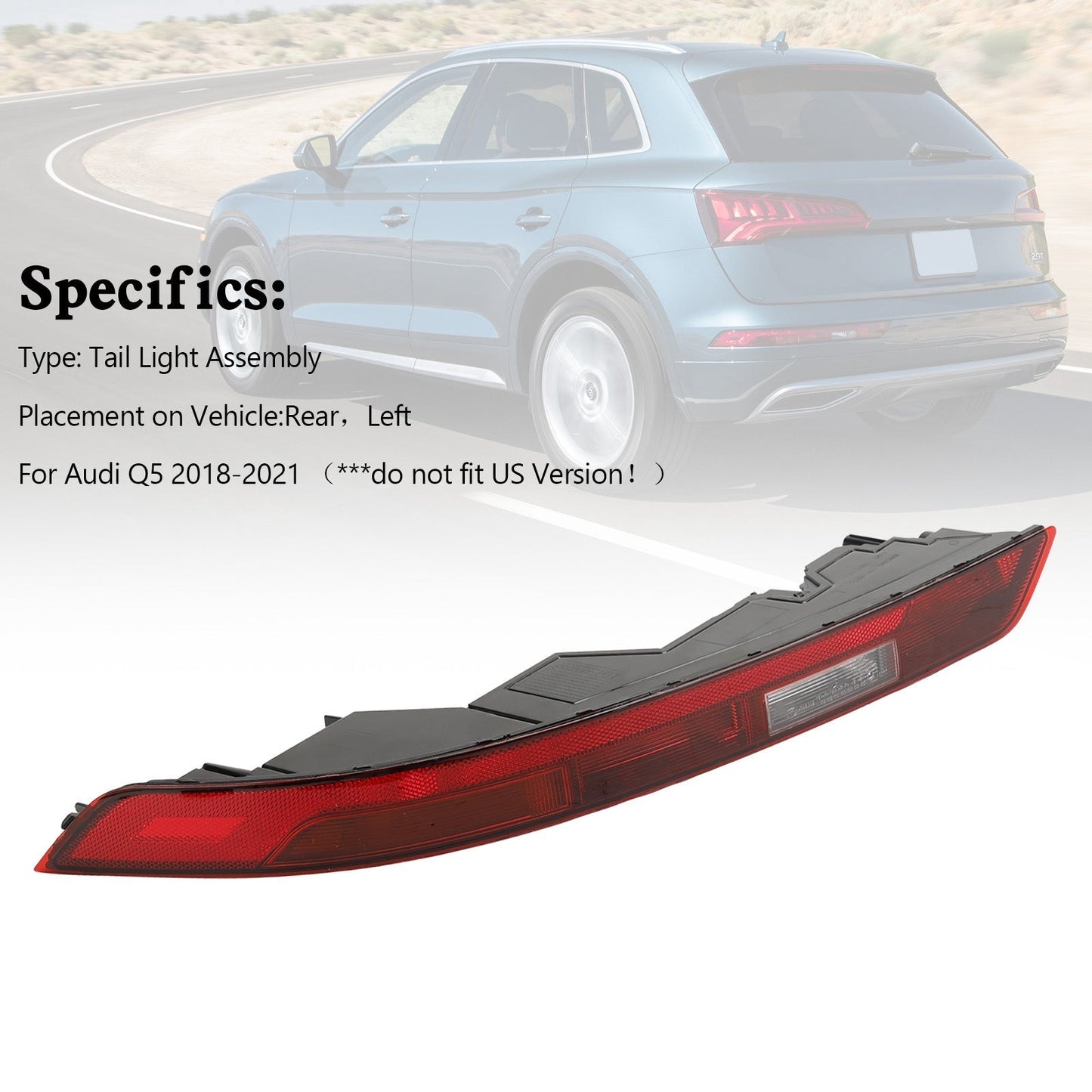 Feu de frein arrière inférieur gauche pour Audi Q5 2018-2021 80A945069
