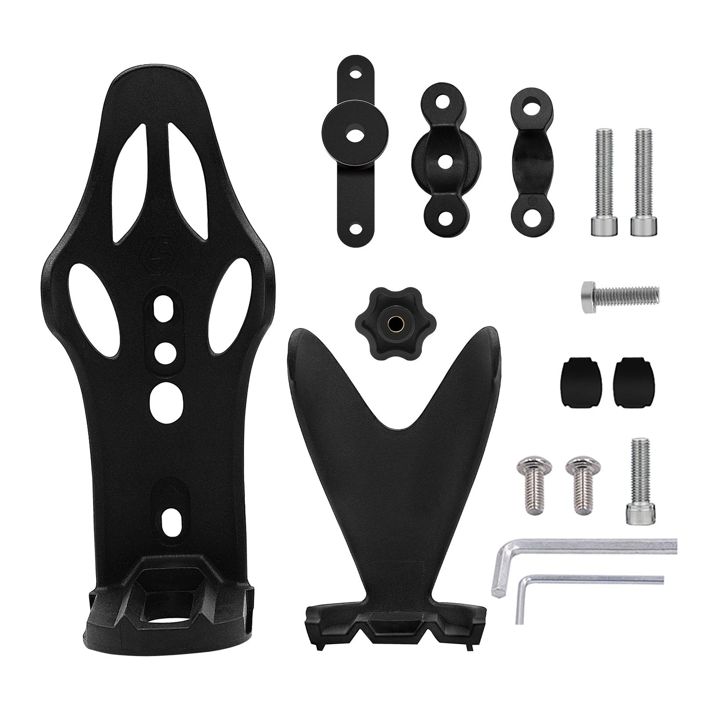 Portavasos ajustable para manillar de motor, soporte para botellas, para ATV y scooter, color negro