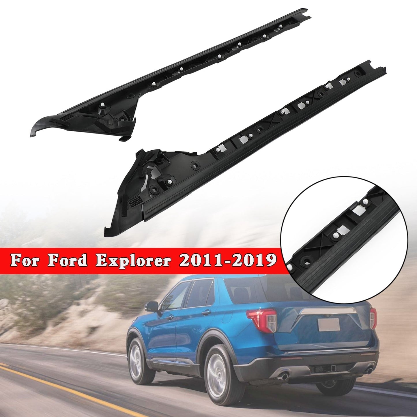 Moulure de montant de garniture intérieure de pare-brise gauche et droit pour Ford Explorer 2011-2019