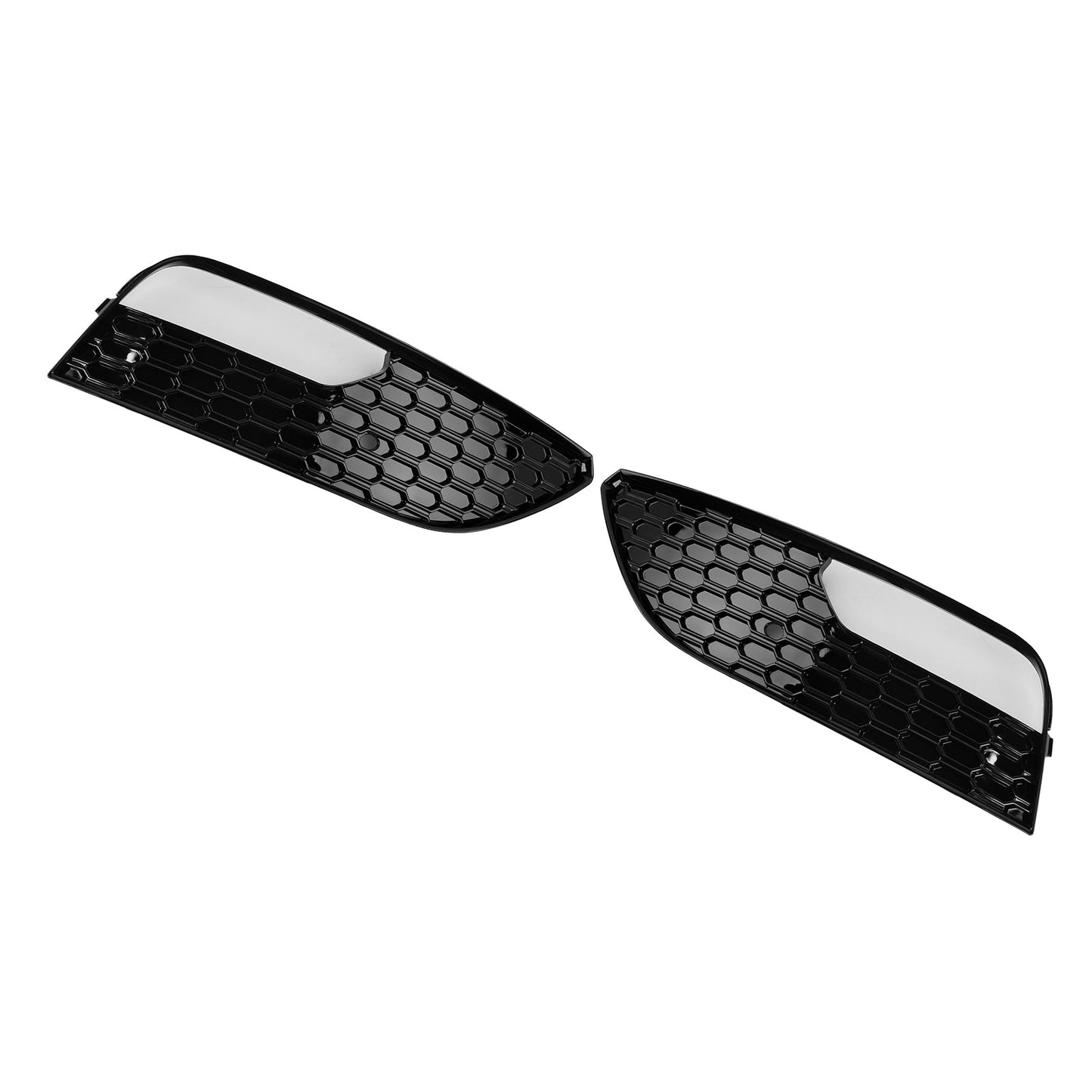 2012-2016 2PCS Front Bumper Fog Light Cover Grille Grill Fit Audi A3