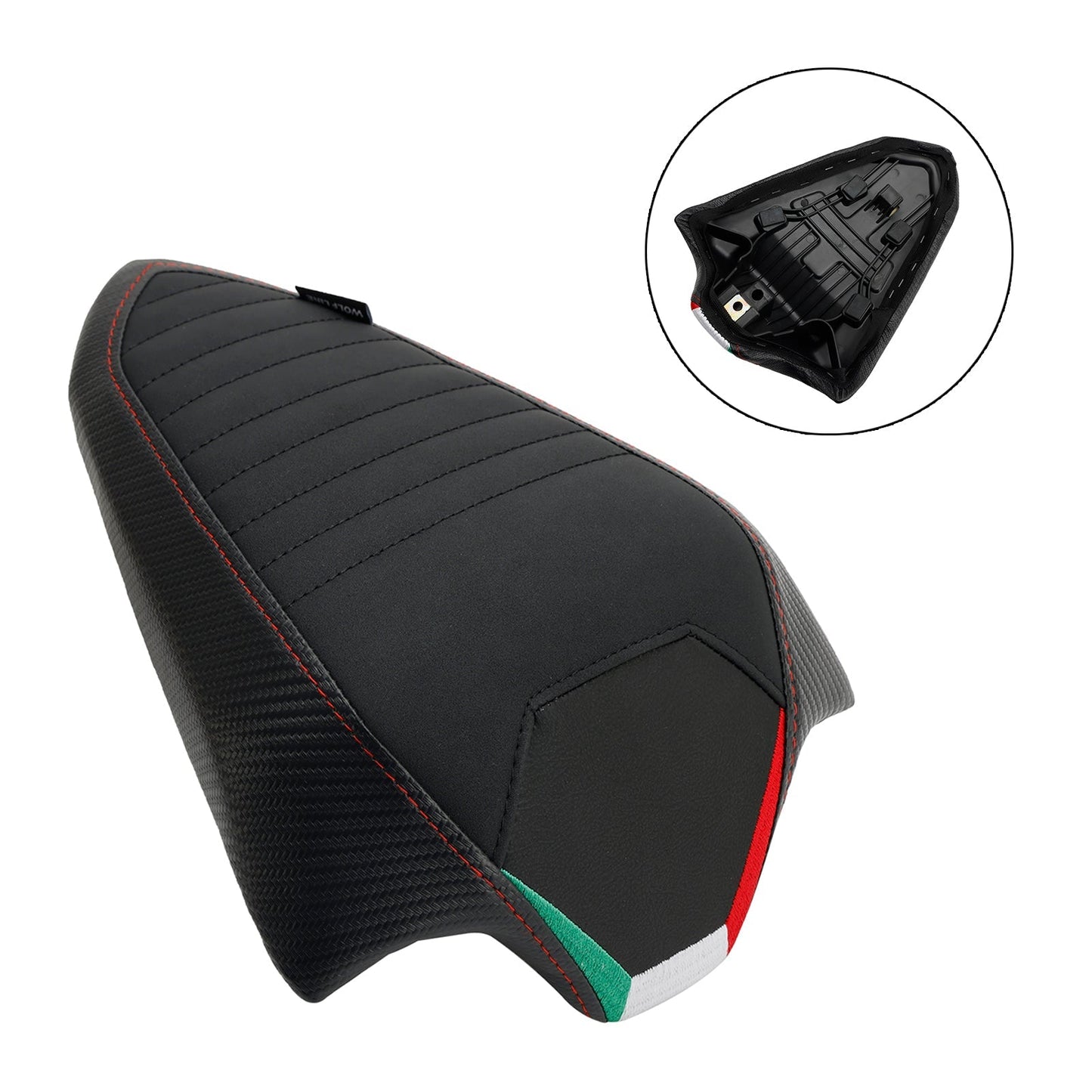Coussin de siège arrière plat en polyuréthane pour passager, compatible avec DU Streetfighter V2 2022-2023, grille en carbone