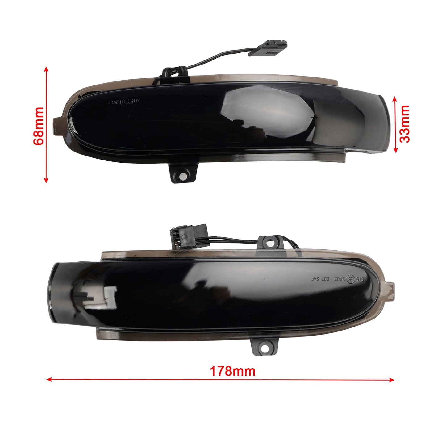 2002-2007 Mercedes-Benz E-Class W211 S211 Smoked Led Sequential Side Mirror Turn Signal Light 2038201321