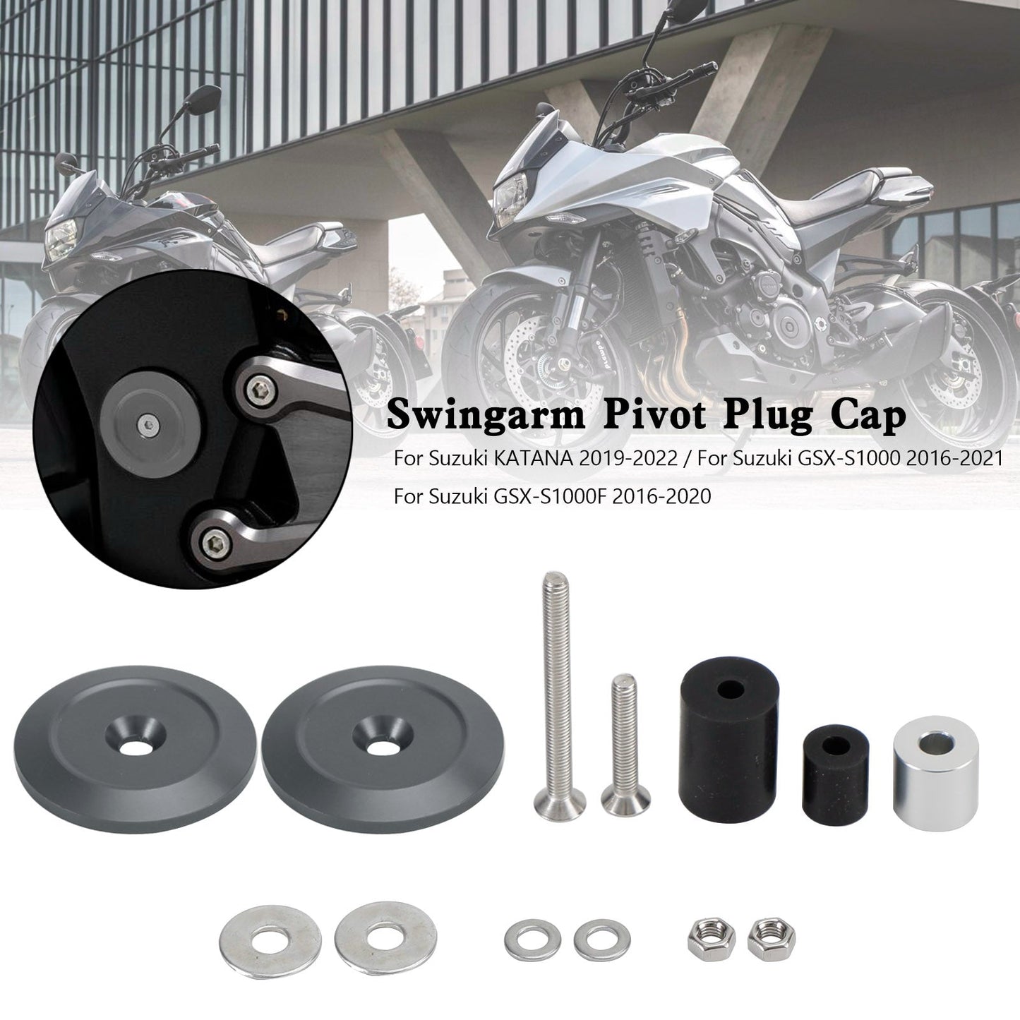 Bouchon de pivot de bras oscillant pour Suzuki Katana GSX-S1000 GSX-S1000F 2016-2021