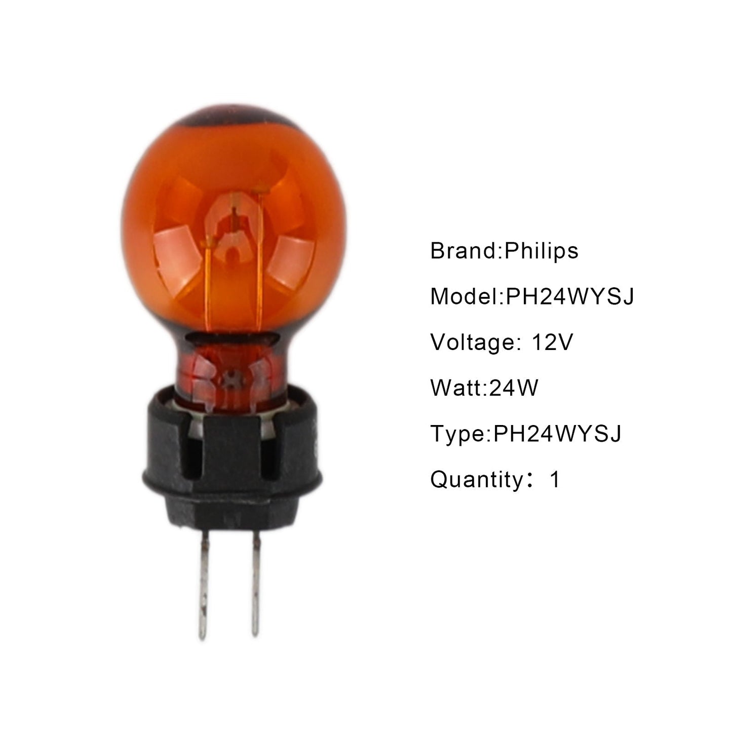 Ampoule de clignotant Philips à double aiguille sans culot 12 V 24 W PH24WYSJ