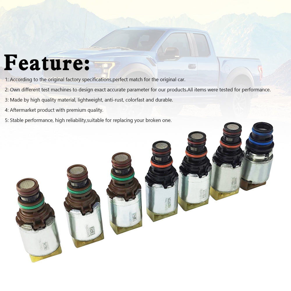 Kit de solénoïde de corps de soupape de transmission 7 pièces 6R80 générique pour Ford Territory (SZ TCDi) 2011-2016