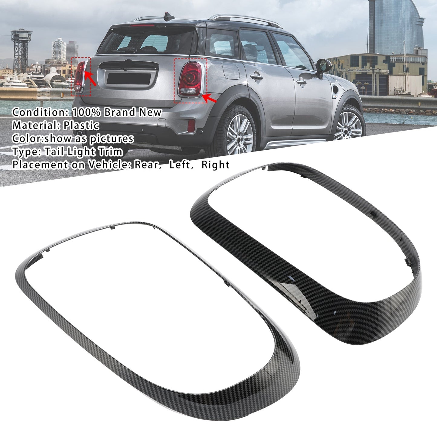 Garniture de feu arrière gauche et droit pour Mini Cooper Countryman F60 (11/2015-12/2019) 63217385427+63217385428