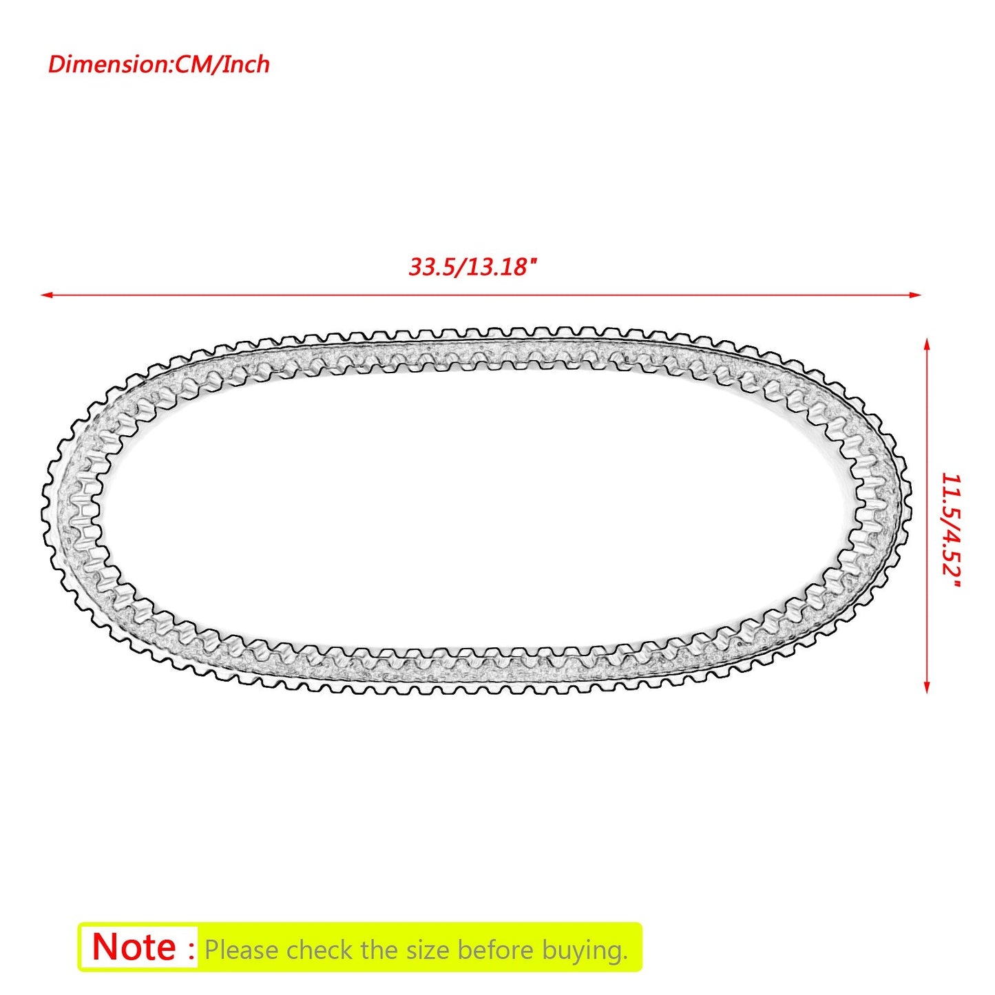 Drive Belt For Yamaha Jog 50 90 Scooter 1989-2005 3WF-17641-00 3KJ-17641-00