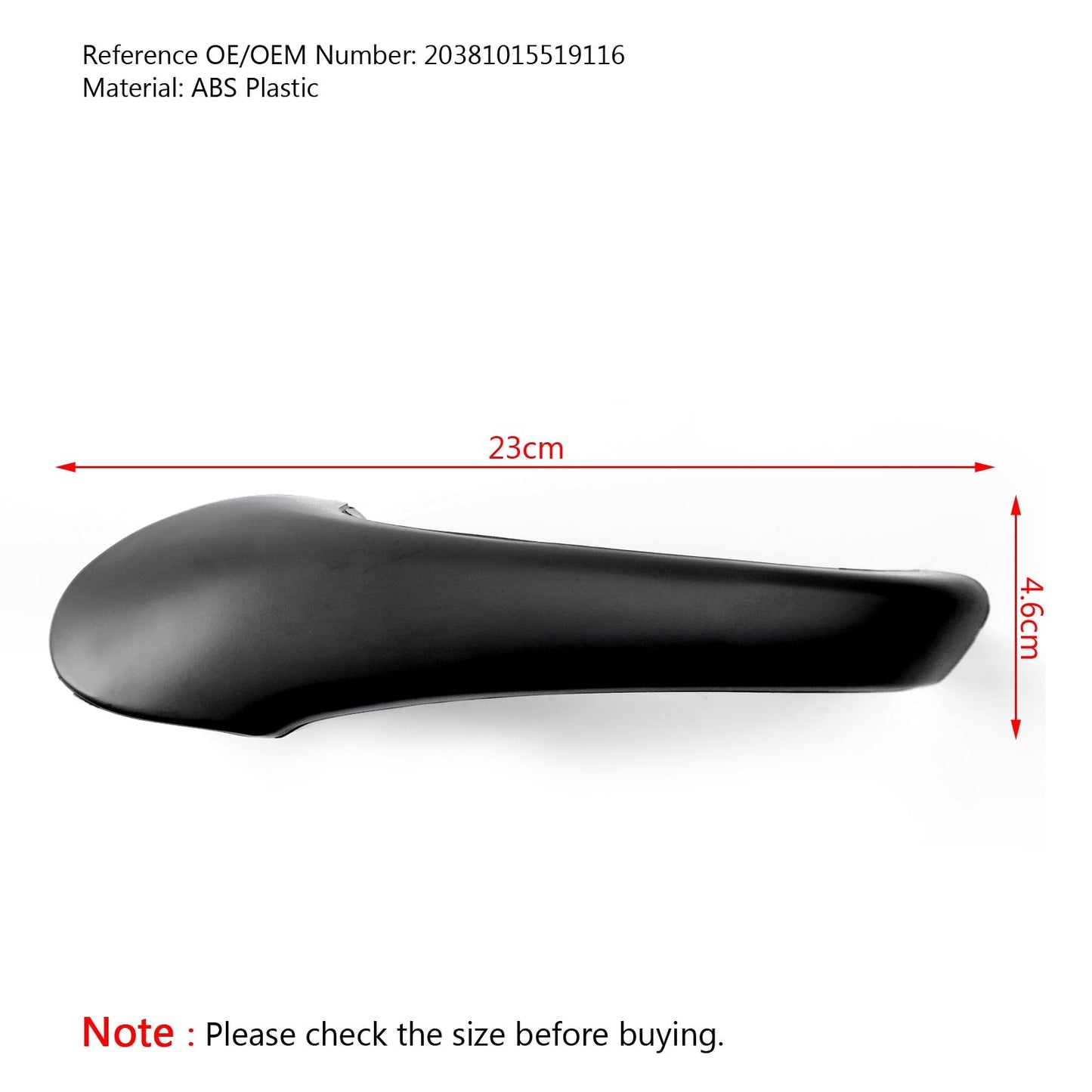 Mercedes W203 C-Class 20381016519116 Interior Front Right Door Pull Handle
