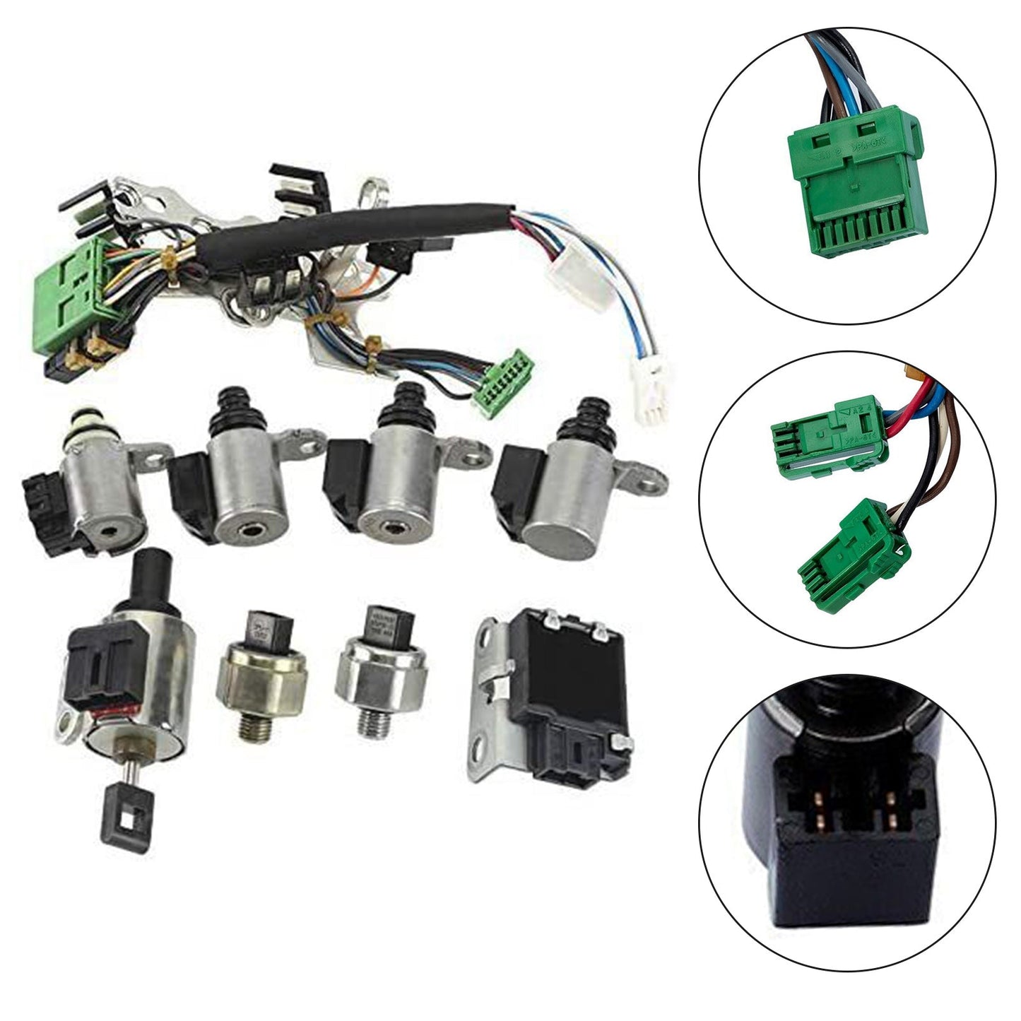 2009-2010 Nissan Rogue L4 2.5L AWD QR25DE Engine CVT Transmission Solenoid Valve Kit 33446-JF011 203452A 33435J Generic