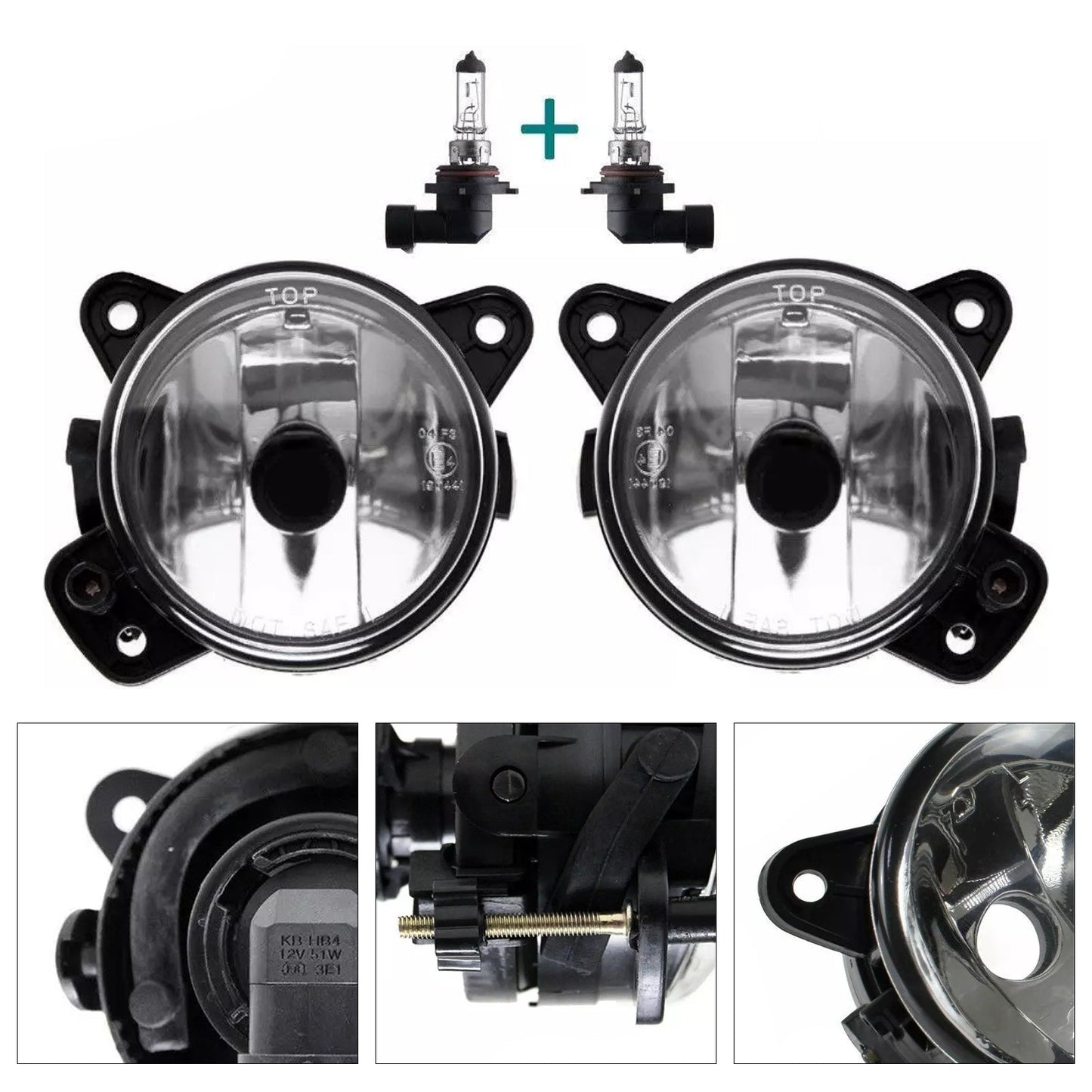 Paire de feux antibrouillard avant avec ampoules pour Skoda Roomster 2006-2010 6QD941699 6QD941700