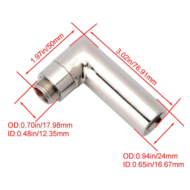 Capteur d'oxygène O2 à 90 degrés M18 x 1,5 02, rallonge de bonde, entretoise coudée