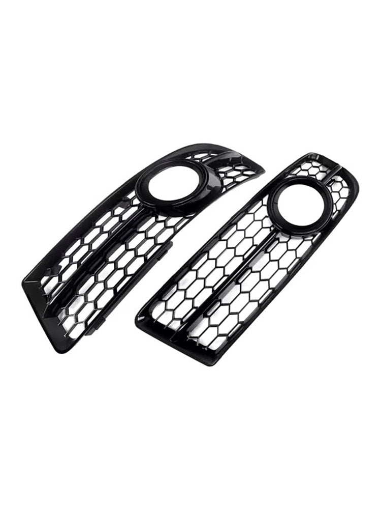 2005-2008 Audi A4 B7 S-Line S4 Black Front Bumper Honeycomb Fog Grille Cover