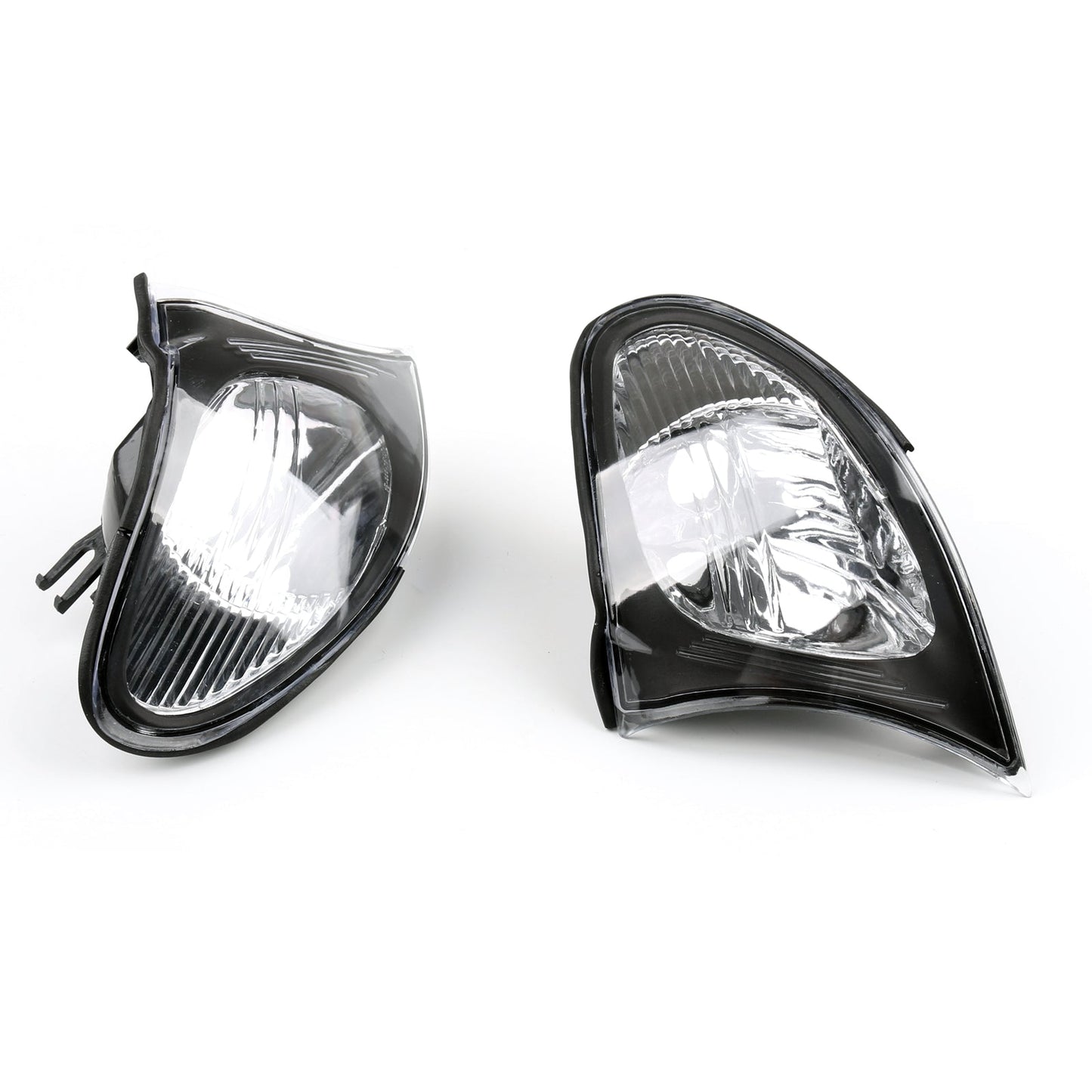 Feux d'angle européens pour BMW Série 3 E46 4 portes 02-05 - Transparents avec garniture fumée
