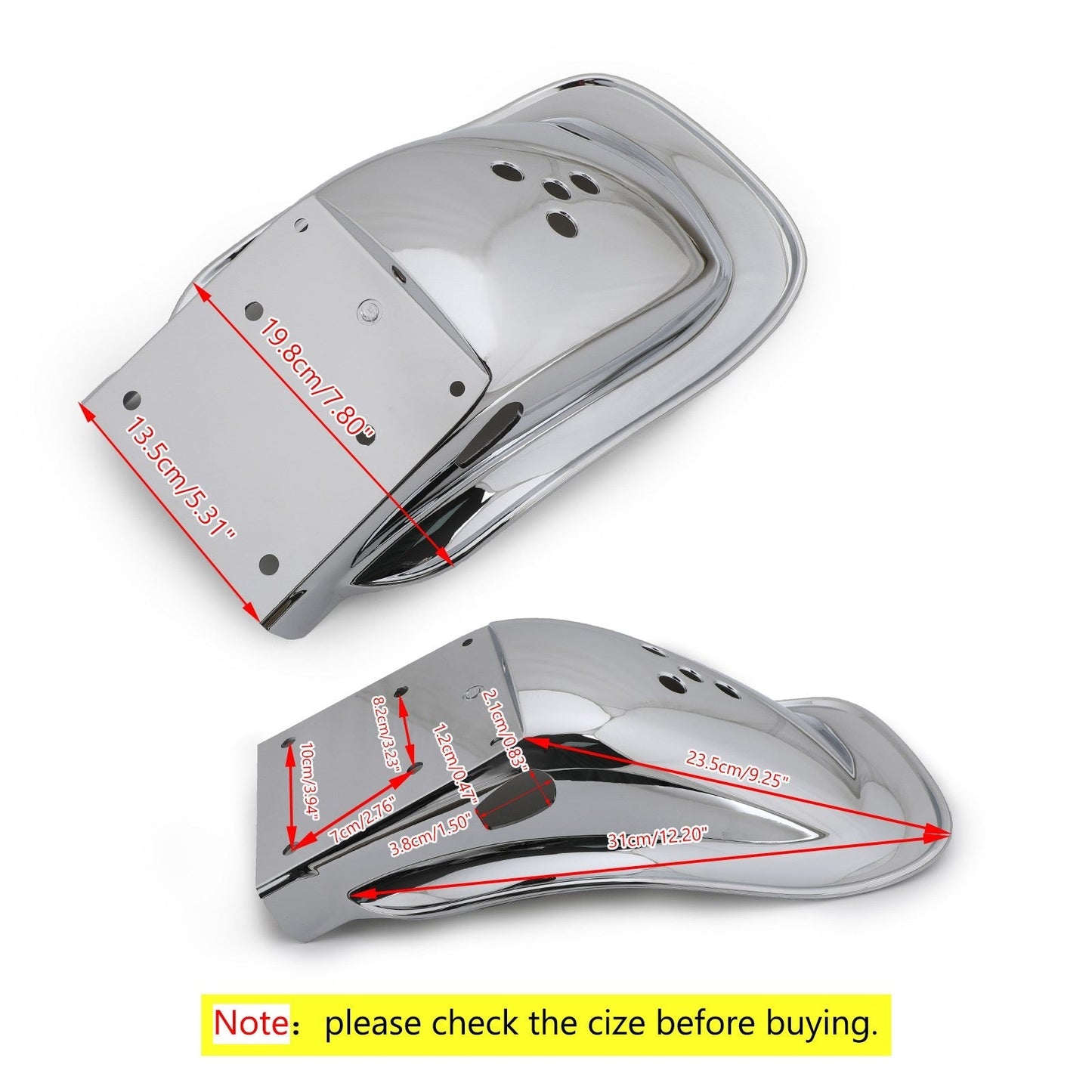 Motorcycle Rear Fender Mudguard For For Kawasaki Z900 RS Z900RS Cafe 18-22 Chrome
