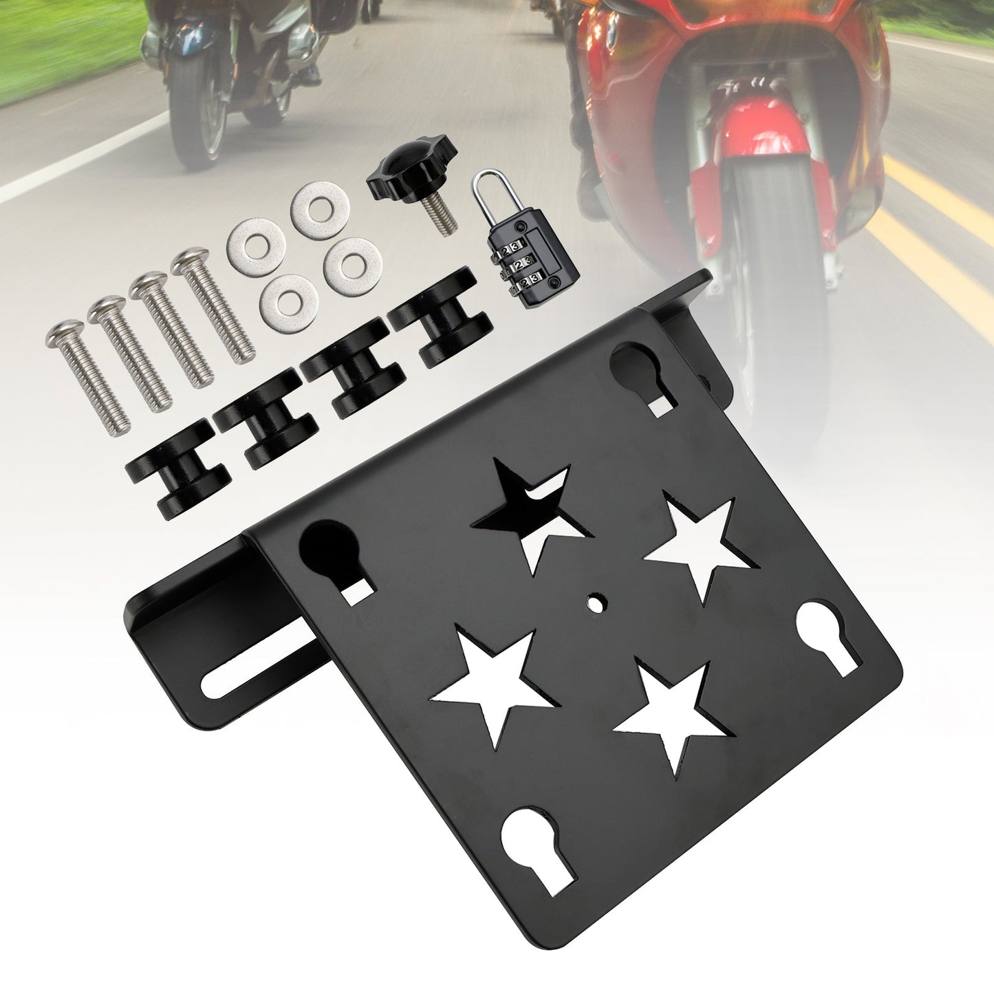 Sacoche latérale à outils en polyuréthane, sacoche à dégagement rapide, noire, pour scooter et moto