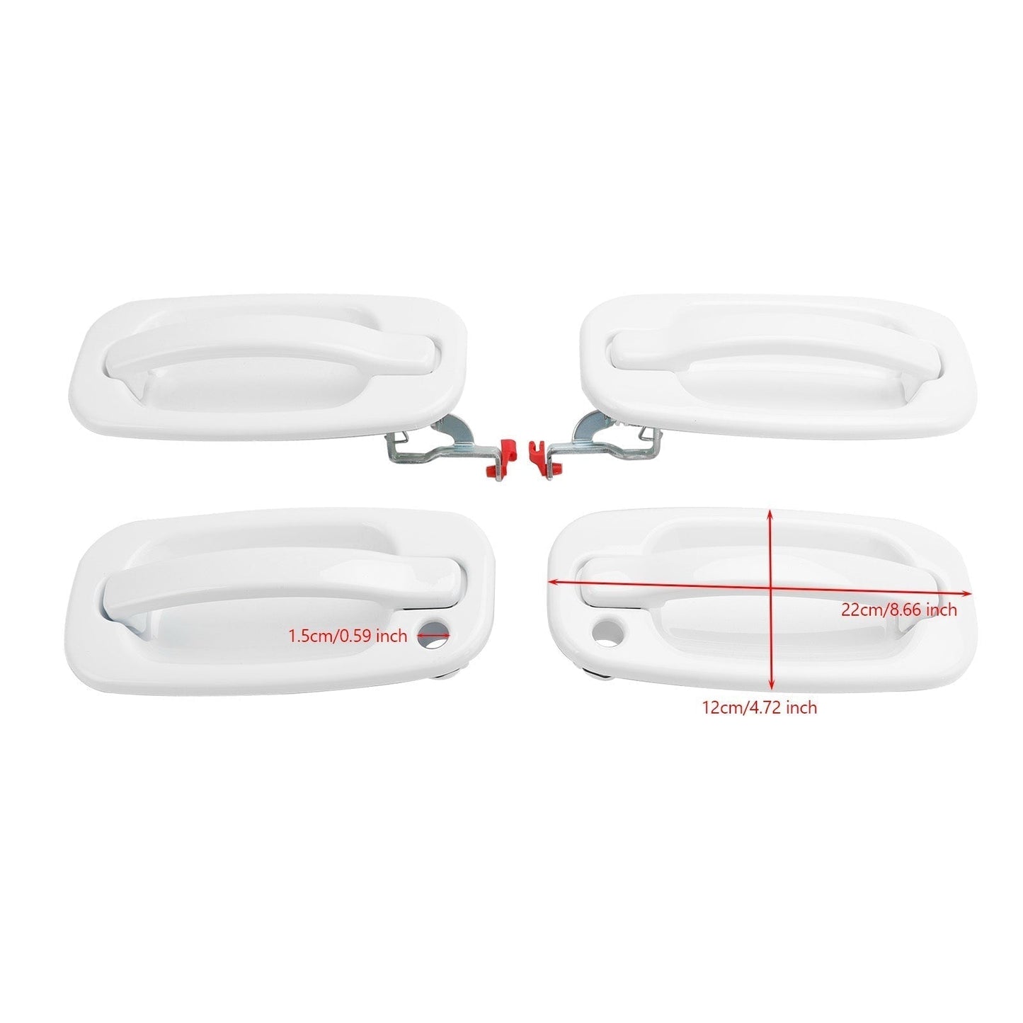 Poignées de porte extérieures 4 pièces pour Chevrolet Suburban/Chevy Avalanche/Cadillac Escalade 2000-2006 15029900 15029899 15182405 15029901