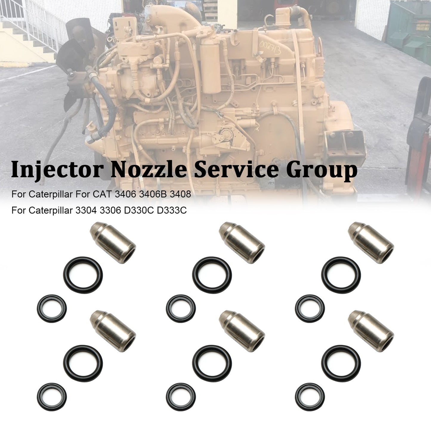 Caterpillar 3304 3306 D330C D333C 6PCS Injecteurs Buse Service Groupe 8N8796 7S-9891 7S-8722 8N-4694