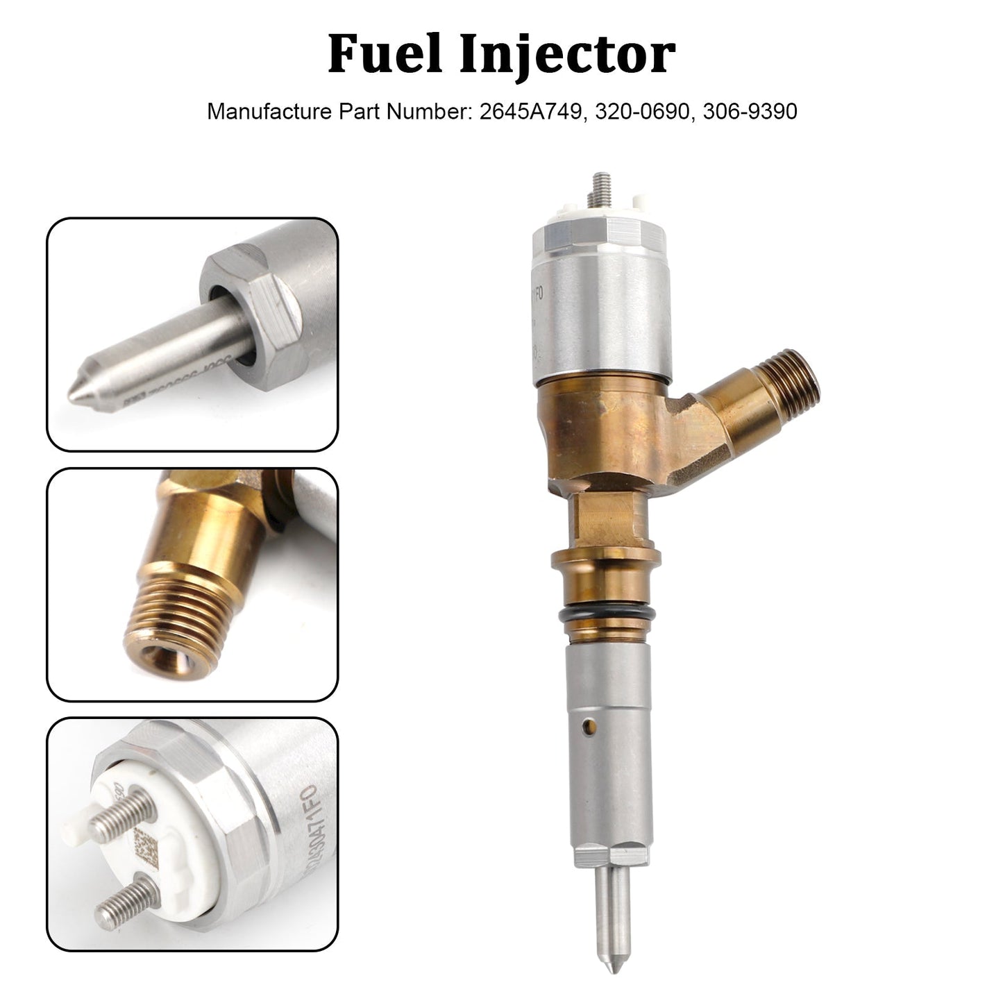 Inyector de combustible Caterpillar Perkins C6.6 1PS 2645A749 320-0690 306-9390