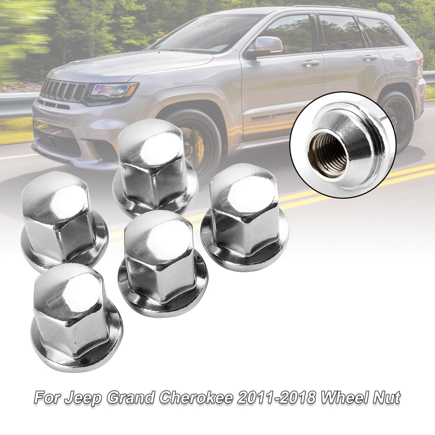 2013-2018 For Dodge Ram 3500 5PCS Lug Nuts 14x1.5 06509422AA 6509422AA