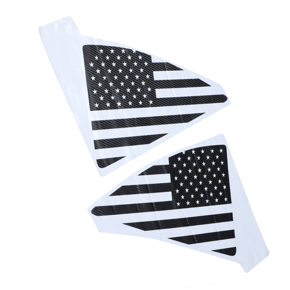 Autocollant de protection de vitre arrière triangulaire avec drapeau américain pour Camaro 2010-2015