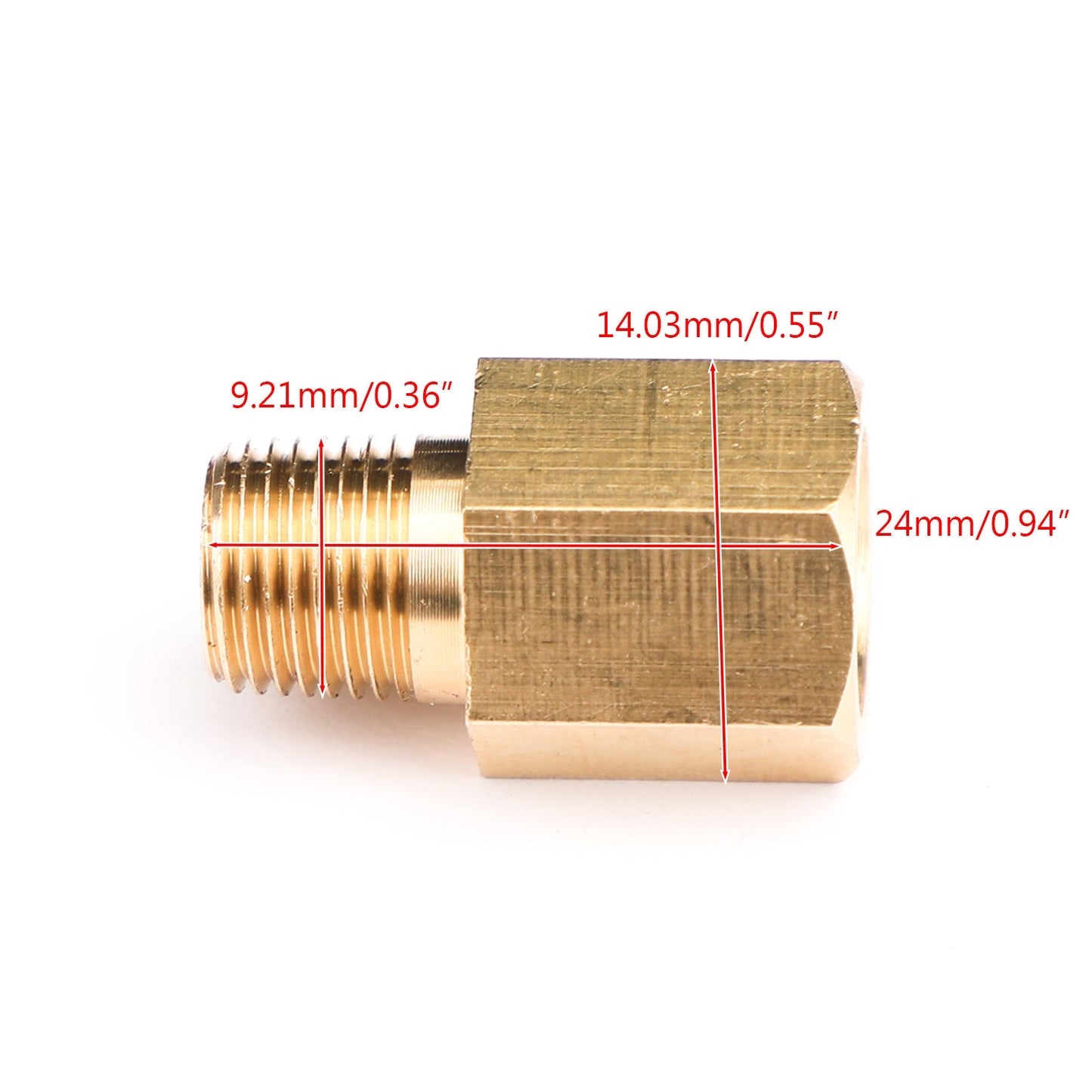 Adaptateur de pression d'huile pour manomètre, filetage femelle 1/8 NPT vers mâle 1/8 BSPT