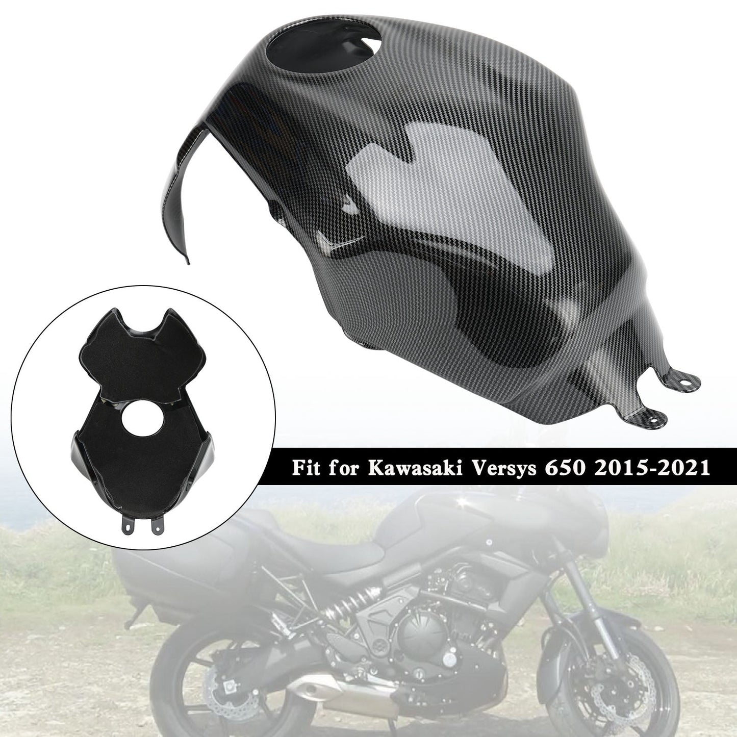 Protection de carénage de couvercle de réservoir d'essence pour Kawasaki Versys 650 2015-2021