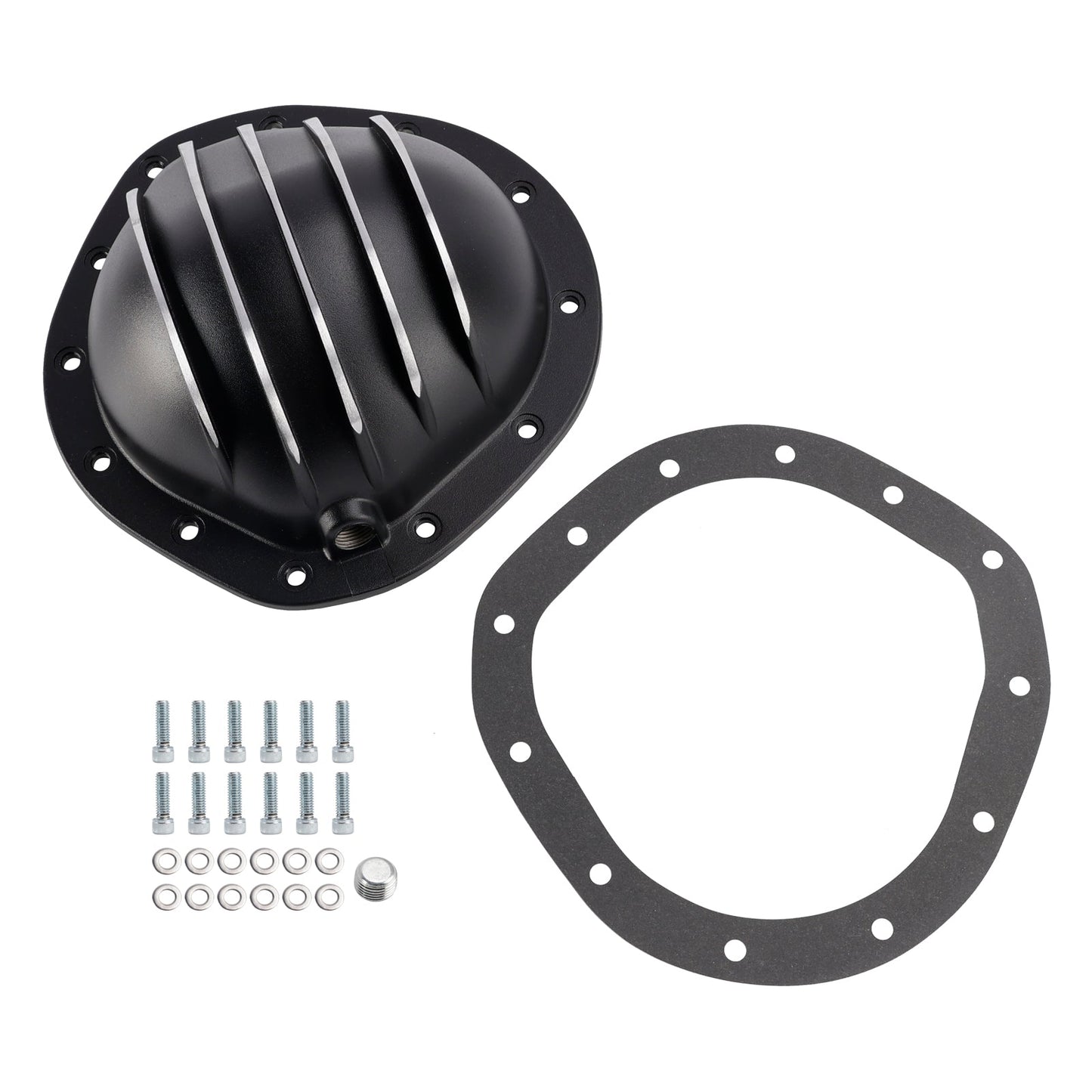 Cache différentiel arrière en aluminium noir à 12 boulons pour camion Chevy Blazer GMC Jimmy 8,75" (1967-1981) YI217826T