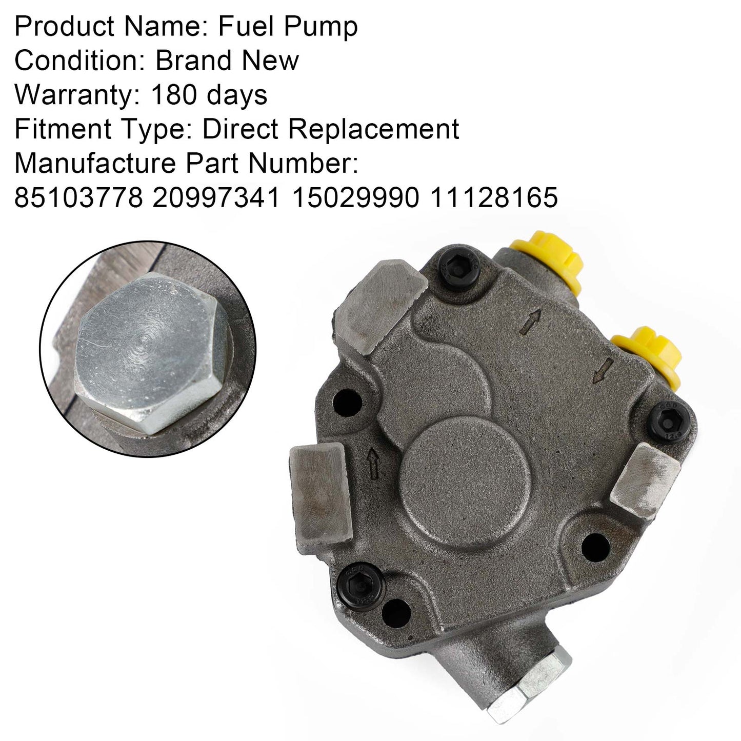 Pompe à carburant Volvo VN VNL VHD série D11 D13 D16 moteur 85103778 20997341 15029990 11128165