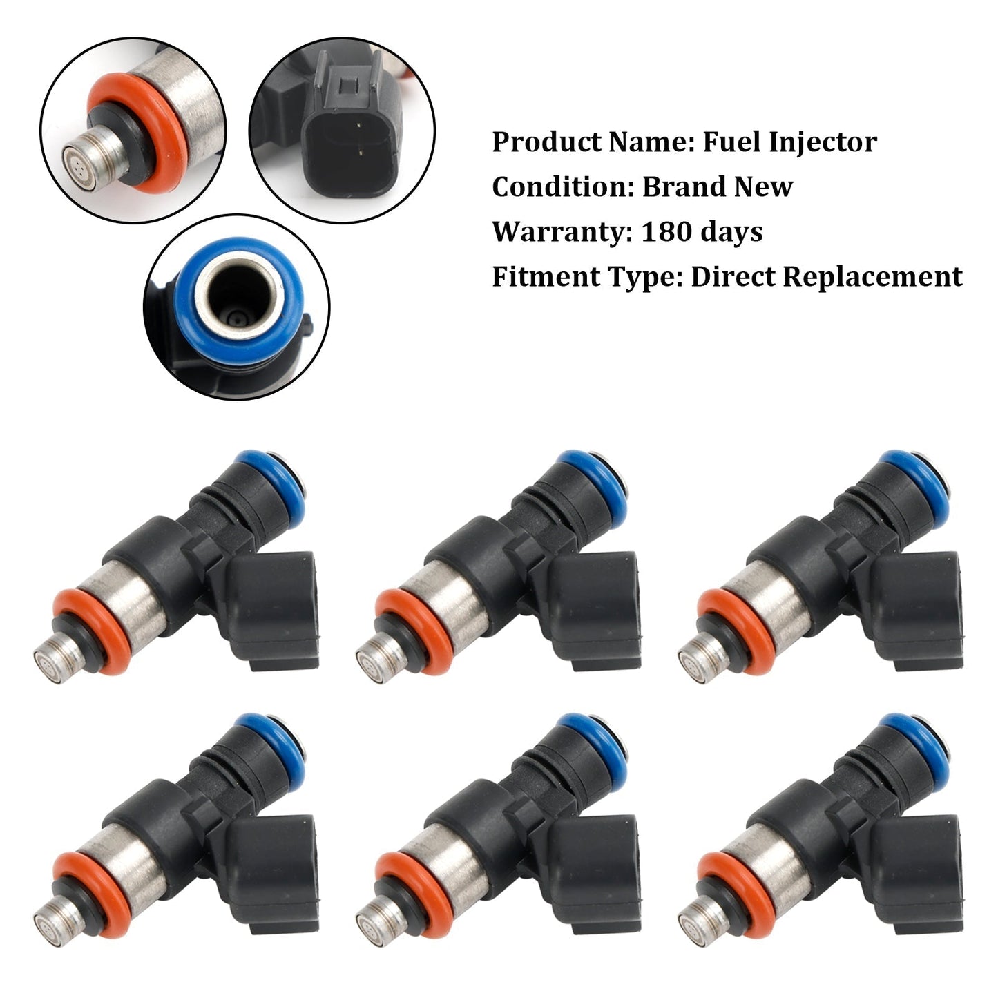 Injecteur de carburant 6 pièces Lincoln MKT 3,7 L 2013-2017 0280158191