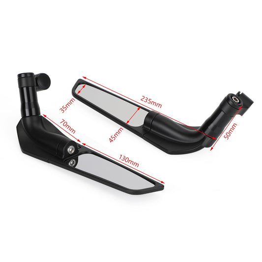 Wing Fin Spoiler Side Rearview Mirrors For Yamaha XT660 R/X Tenere 660 700 1200